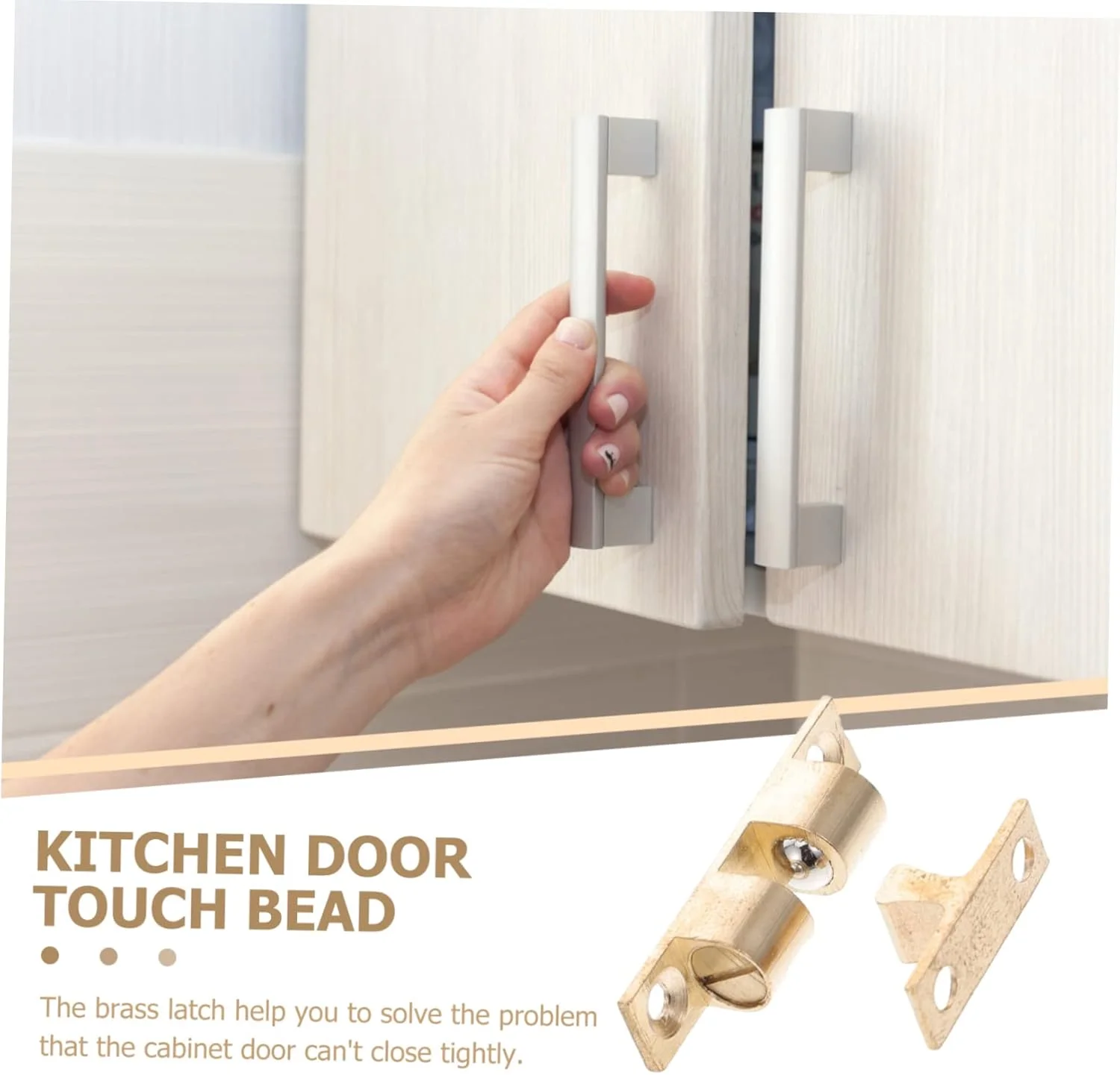 غلتک های مهره ای درب کابینت آشپزخانه 4 عددی، قفل درب کابینت، گیره درب کابینت، قفل های کششی درب کابینت، سگک گیره درب، سخت افزارهای مبلمان، توپ بلبرینگ مسی