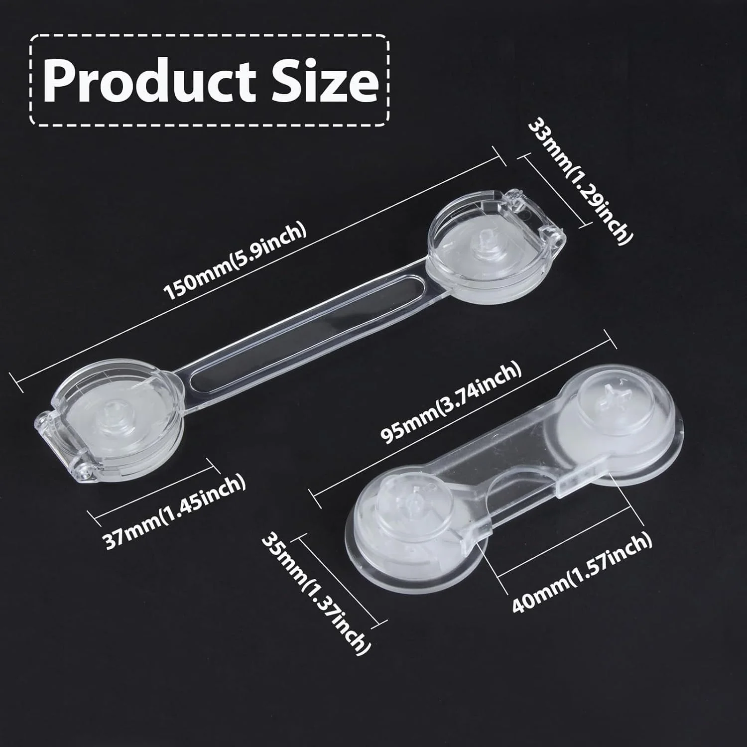 قفل ایمنی کابینت کودک KEWAYO بسته 8 عددی، قفل کودک برای کابینت، کشو، یخچال، درب کمد، بدون نیاز به سوراخکاری، چسبی، نصب آسان