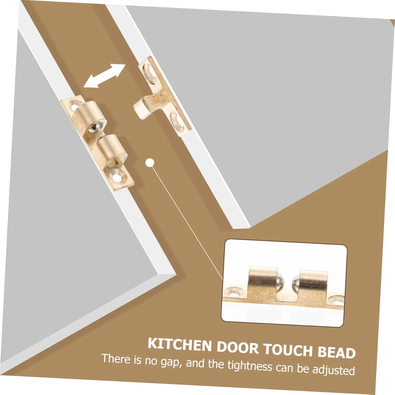 غلتک های مهره ای درب کابینت آشپزخانه 4 عددی، قفل درب کابینت، گیره درب کابینت، قفل های کششی درب کابینت، سگک گیره درب، سخت افزارهای مبلمان، توپ بلبرینگ مسی