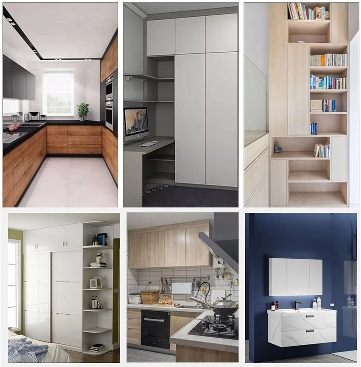 قفل فشاری KASTWAVE، قفل بازشو لمسی مشکی با عملکرد باز شدن خودکار، قفل فشاری ABS برای کابینت و کشو (6 عدد)