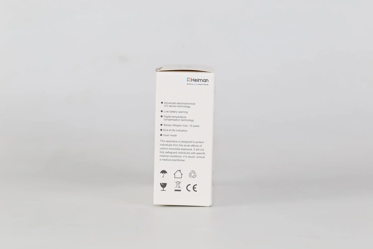 آلارم مونوکسید کربن هایمن، سنسور 10 ساله آلارم CO - آلارم مونوکسید کربن 85 دسی بل قابل تعویض با باتری برای خانه، قابل حمل، با باتری (4 عدد)