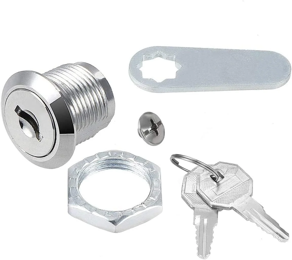 قفل کم جیی‌گوانگ، 1 عدد قفل امنیتی کابینت پرونده آلیاژ روی قفل دستگیره چرخشی صندوق پستی با کلید، جایگزینی قفل چرخشی درب کوچک برای کشو کمد کابینت