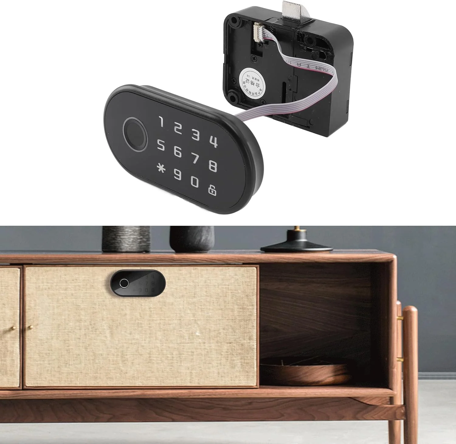 قفل کابینت بدون کلید gernie، قفل الکترونیکی کابینت با اثر انگشت، رمز عبور و کارت، قفل ترکیبی بدون کلید، قفل کشوی رمز عبور اثر انگشتی برای کشوی فایل کمد لباس