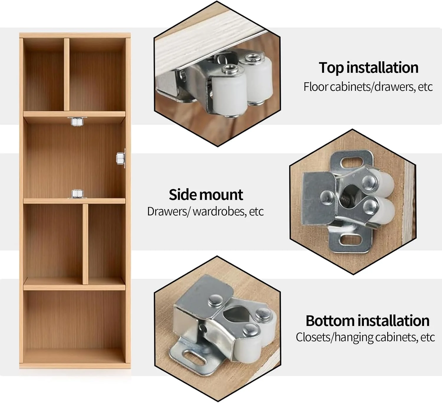 بسته 12 عددی قفل کابینت، بست کشوهای کمپینگ، قفل درب کمد، اتصالات مبلمان برای کمد، استاپر درب قابل تنظیم برای آشپزخانه، درب کابینت، کابینت ها