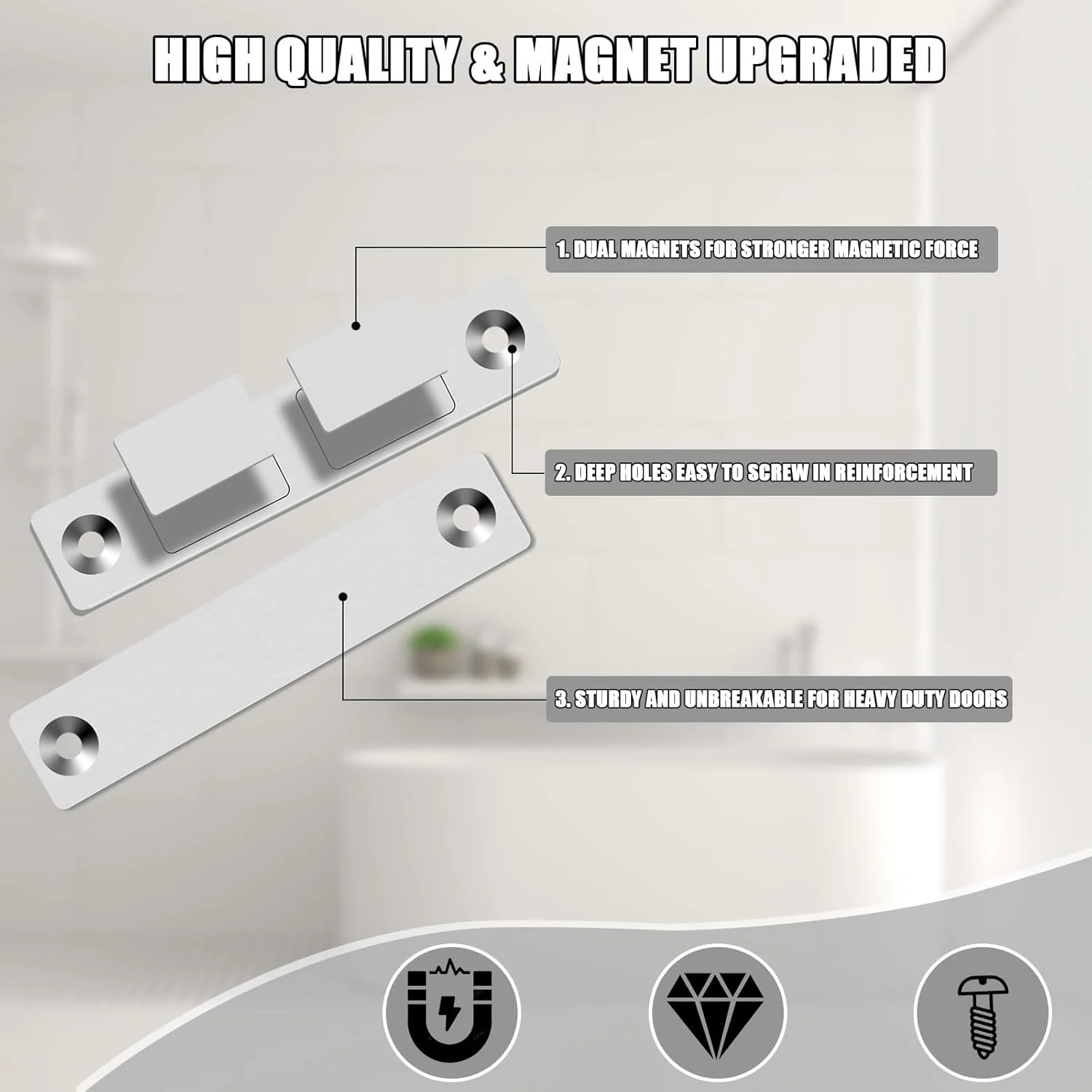 مگنت درب کابینت Felenny، 15 عدد مگنت فوق العاده نازک درب کشو کابینت، گیره مغناطیسی فوق العاده نازک برای بستن درب کمد مبلمان مگنت درب کابینت Felenny، 15 عدد مگنت فوق العاده نازک درب کشو کابینت، گیره مغناطیسی فوق العاده نازک برای بستن درب کمد مبلمان