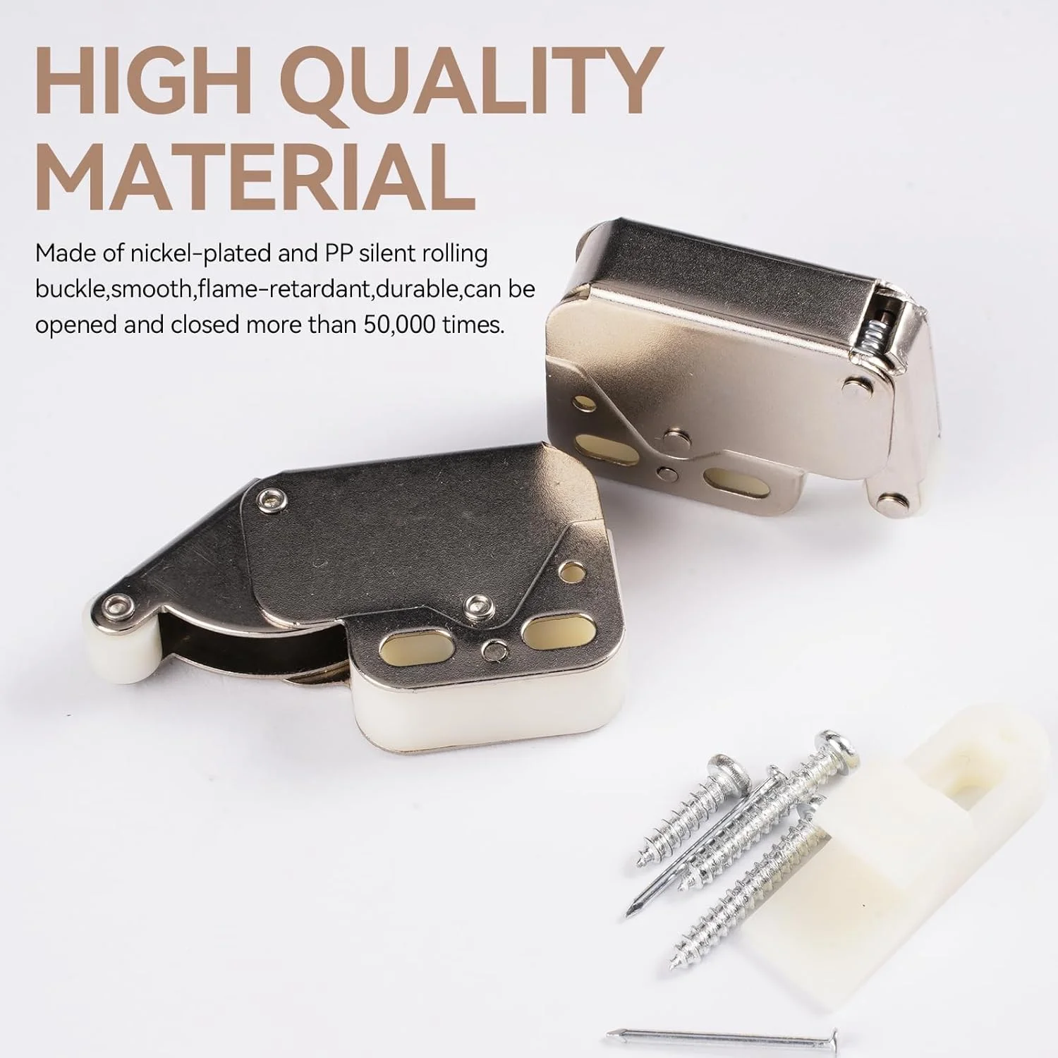 EXIN DECHEN بسته 12 عددی قفل فشاری مینی فنری کابینت به همراه پیچ، قفل درب استیل ضد زنگ، قفل درب کاروان، قفل درب کابینت برای باز کردن پنجره ها، سوله، دروازه، درب های کابینت