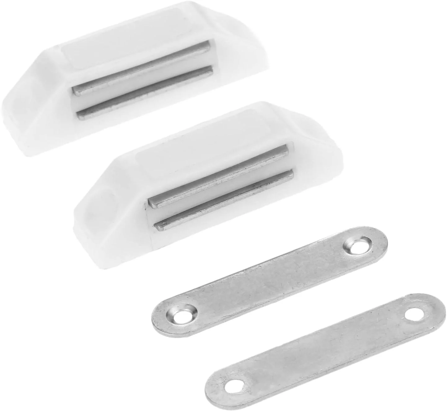 میخ، پیچ و بست 2 عدد مگنت درب کابینت مبلمان 59 * 16 میلی متر، قفل مغناطیسی درب کابینت آشپزخانه و کمد لباس، یراق آلات مبلمان همراه با پیچ (رنگ: سفید) میخ، پیچ و بست 2 عدد مگنت درب کابینت مبلمان 59 * 16 میلی متر، قفل مغناطیسی درب کابینت آشپزخانه و کمد لباس، یراق آلات مبلمان همراه با پیچ (رنگ: سفید)