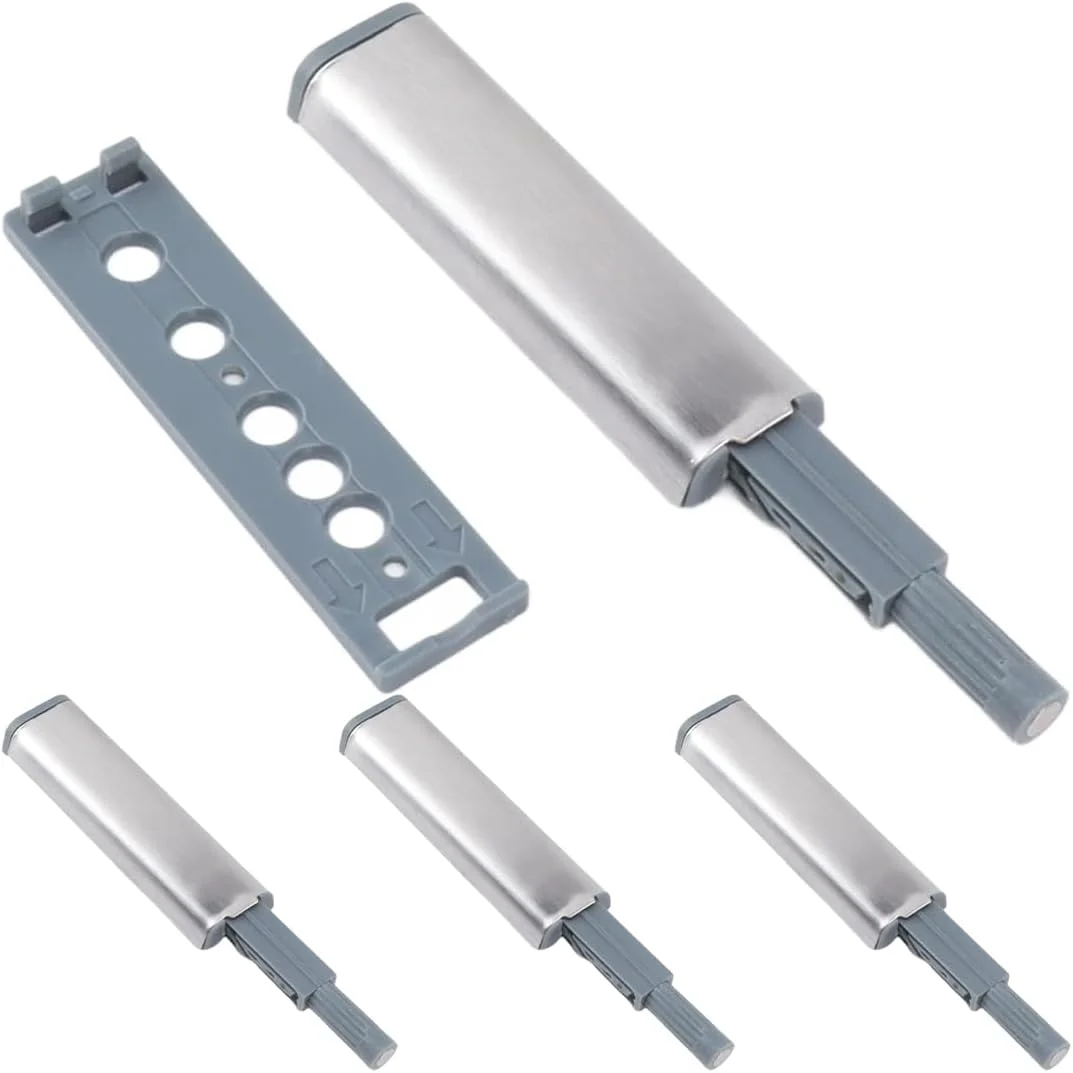 کیرزاک بسته 4 عددی دمپر درب کابینت، بازکننده فشاری درب، بازکننده فشاری درب، بازکننده فشاری برای کابینت ایکیا، فشاری برای باز کردن درها، تیپ-آن، درها، مبلمان، کشوها، درب کابینت، گیره مغناطیسی