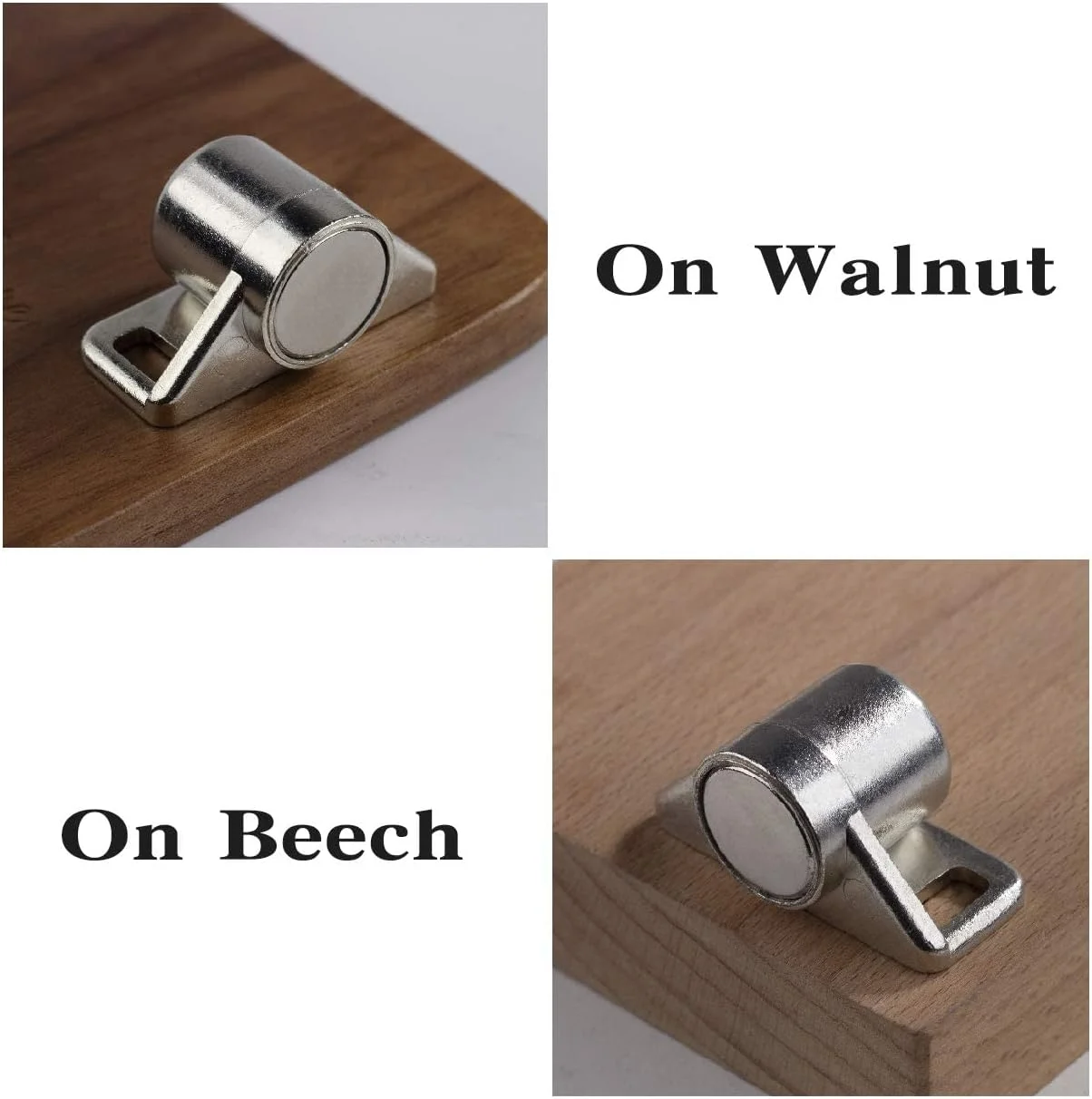 قفل مگنتی درب کابینت Excefore با آهنربا برای بستن درب کابینت، قفل مگنتی کابینت برای بستن درب کمد آشپزخانه، 4 عدد رنگ نقره ای