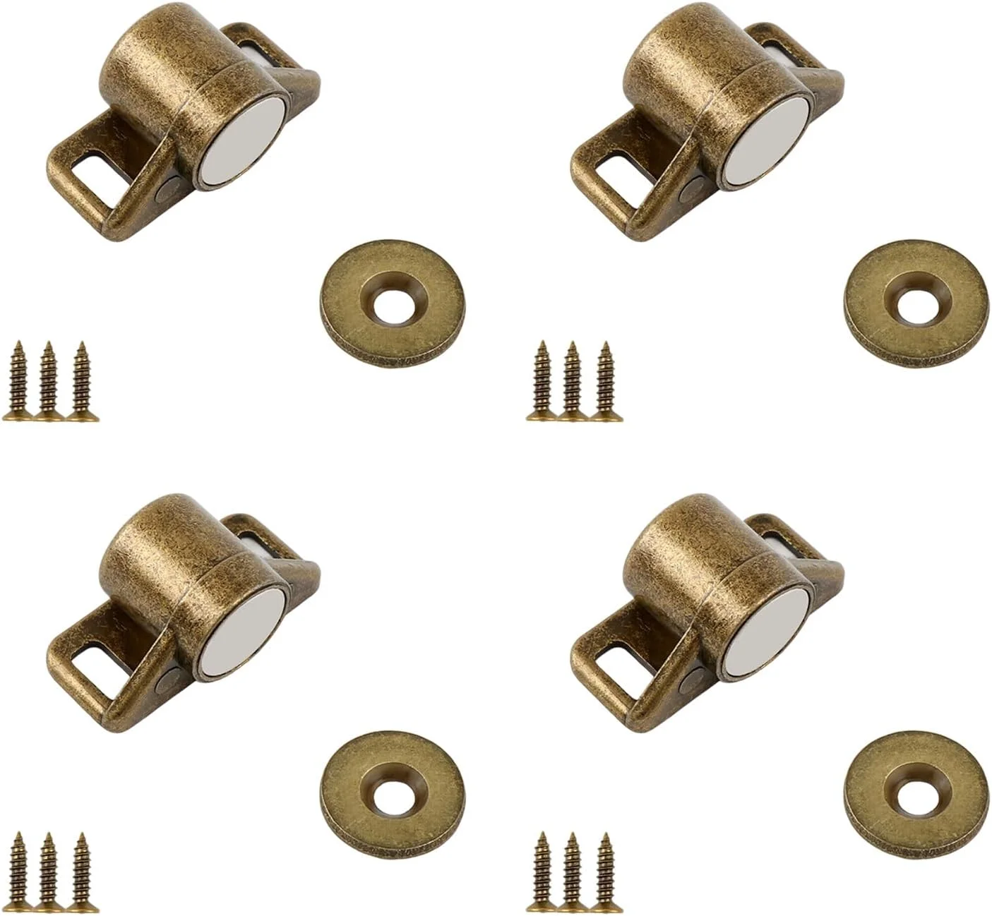 4 عدد قفل درب کابینت ضد زنگ با استاپر قوی برای بستن درب کمد، سخت افزار مبلمان منزل، استاپر بادوام کمد