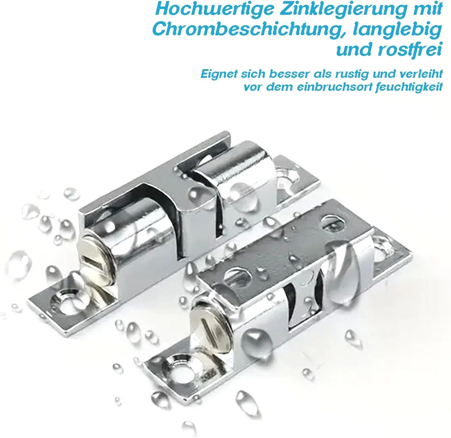 بسته 12 عددی قفل توپی - قفل کابینت توپی دوبل قابل تنظیم 50 میلی متری به همراه 40 عدد پیچ، قفل درب مبلمان برای کابینت ها، کمد لباس ها و کشوها