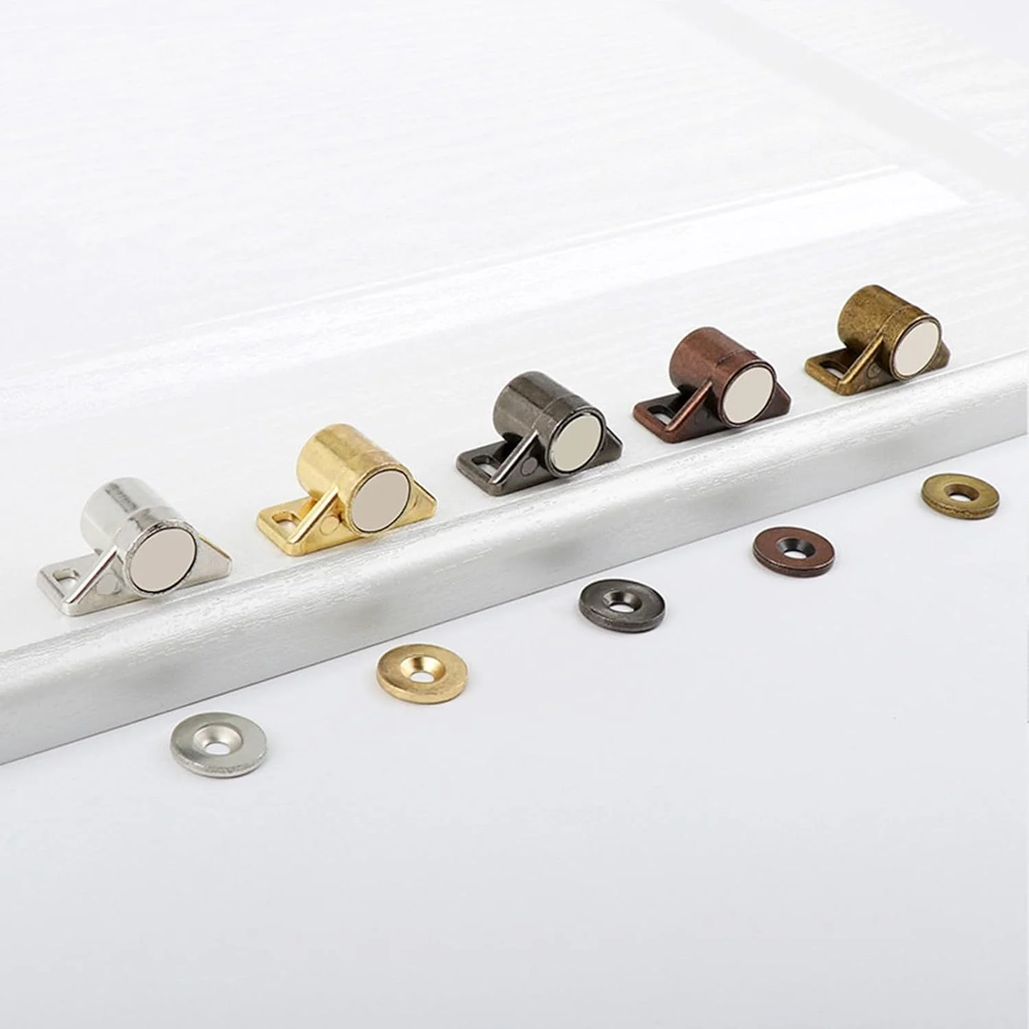 4 عدد قفل درب کابینت ضد زنگ با استاپر قوی برای بستن درب کمد، سخت افزار مبلمان منزل، استاپر بادوام کمد