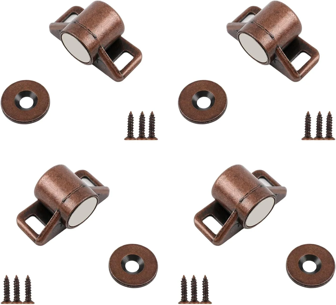 4 عدد قفل درب کابینت ضد زنگ با استاپر قوی برای بستن درب کمد، سخت افزار مبلمان منزل، استاپر بادوام کمد