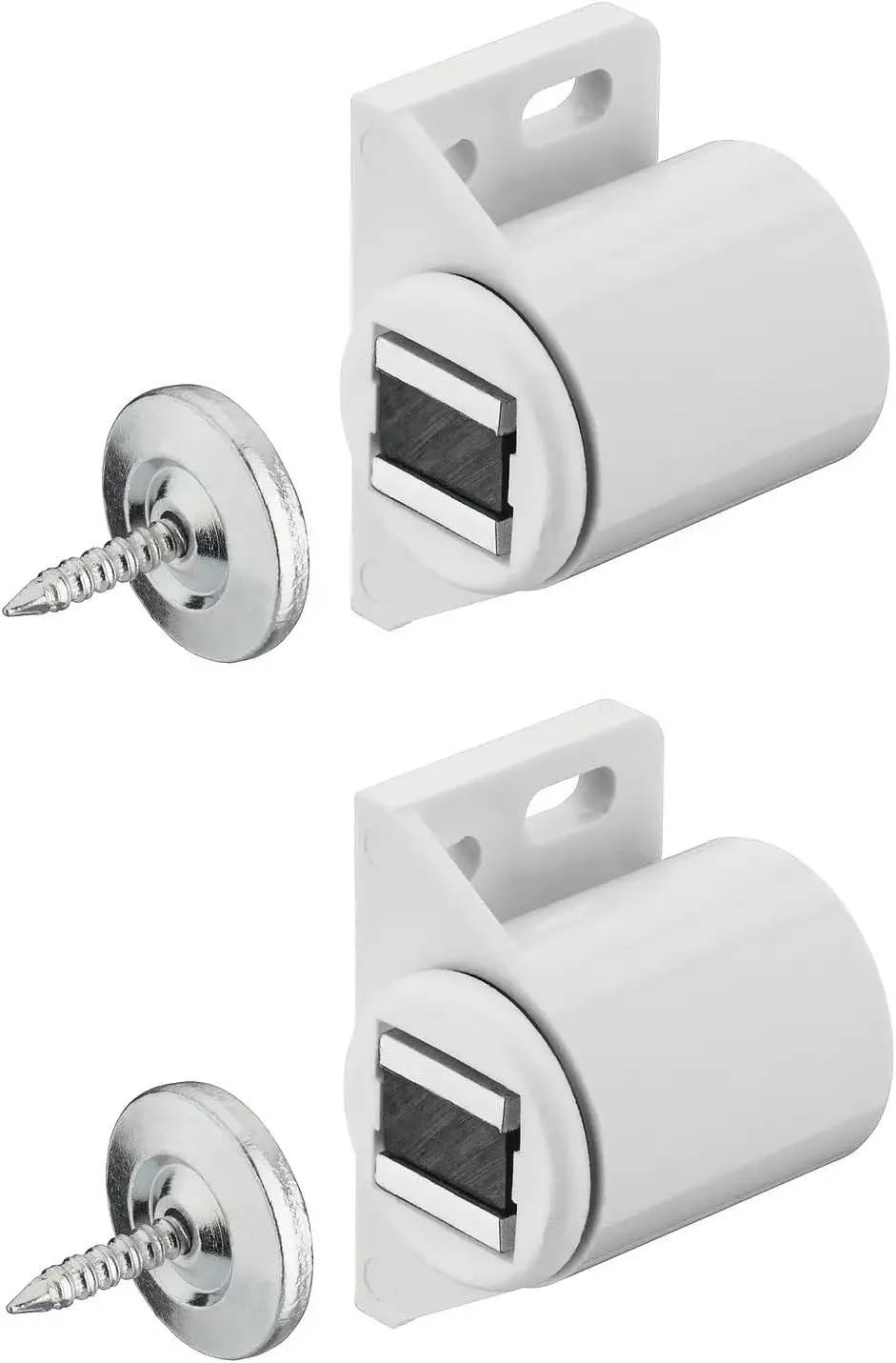 سایکلینگ کالرز 2 عدد مگنت کابینت سفید، مگنت درب کابینت، بست مگنتی درب کابینت، قفل درب گرد