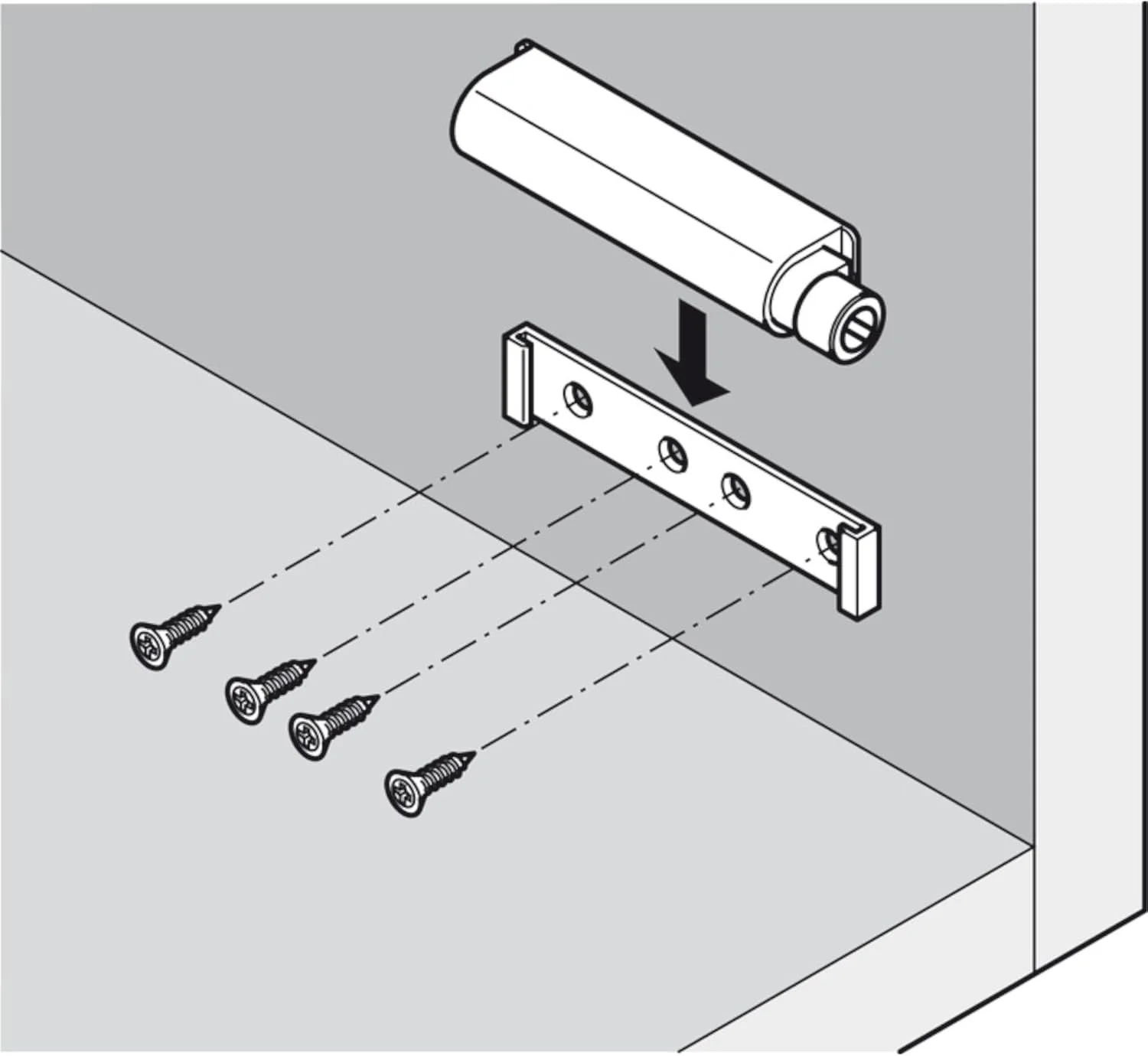 cyclingcolors 1 عدد قفل مگنتی فشاری درب، قفل کابینت فنری، قفل فشاری کشو، ساخت مبلمان، درب بازکن بهبود یافته، خاکستری