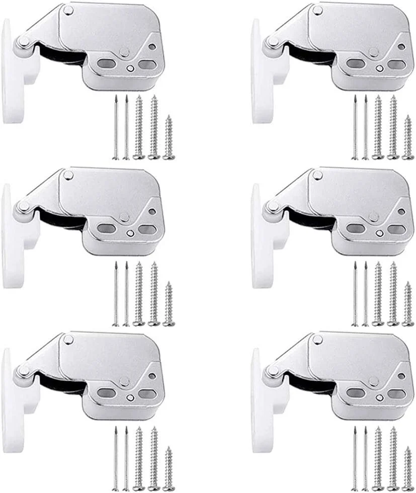 NA ست 6 عددی قفل فشاری، قفل کابینت فنری، فشاری برای باز کردن، قفل لمسی، قفل فنری اتوماتیک برای درب کابینت به همراه پیچ