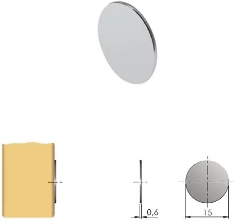 مگنت درب گرد خاکستری قوی سایکلینگ کالرز، مگنت مبلمان، بست مغناطیسی، درب کابینت مبلمان، قفل درب کابینت