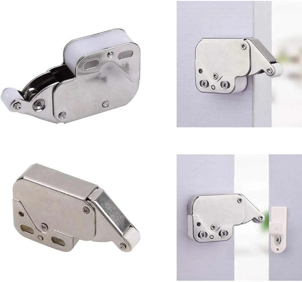 NA ست 6 عددی قفل فشاری، قفل کابینت فنری، فشاری برای باز کردن، قفل لمسی، قفل فنری اتوماتیک برای درب کابینت به همراه پیچ