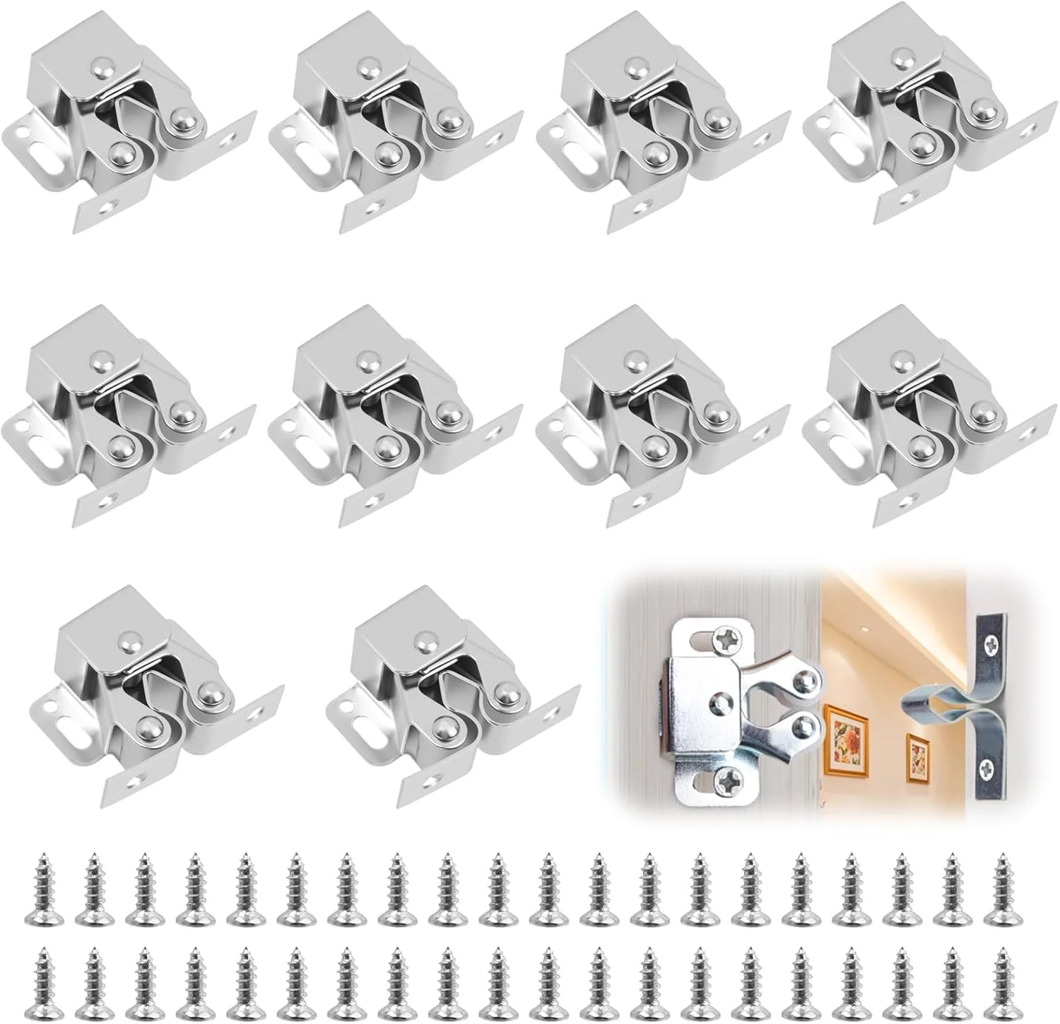 10 عدد قفل دو غلتکی درب، قفل دو غلتکی کمد، سخت افزار قفل درب کاروان، قفل درب کابینت کمد لباس با 40 پیچ روکش روی برای مبلمان کمد لباس (برنز عتیقه) 10 عدد قفل دو غلتکی درب، قفل دو غلتکی کمد، سخت افزار قفل درب کاروان، قفل درب کابینت کمد لباس با 40 پیچ روکش روی برای مبلمان کمد لباس (برنز عتیقه)