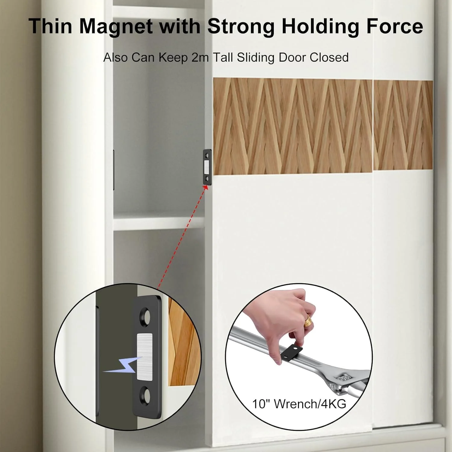 بسته 8 عددی قفل مغناطیسی کابینت، آهنرباهای فوق العاده نازک درب کابینت، آهنرباهای چسبی کشو، بست های مغناطیسی کابینت برای بستن درب کمد آشپزخانه