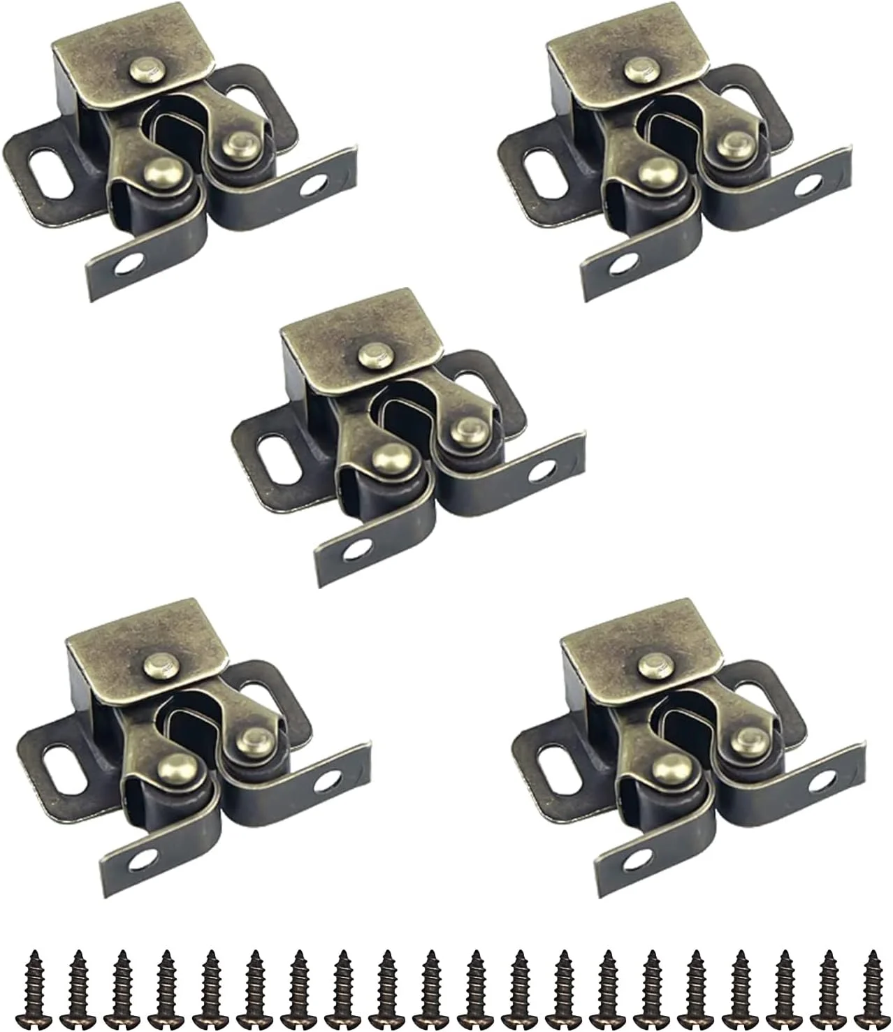 5 عدد قفل درب روکش شده با روی، قفل درب کابینت با غلتک دوبل و نگهدارنده قوی به همراه پیچ، قفل غلتکی دوقلو کمد، قفل غلتکی دوبل، مناسب برای کابینت و کمد مبلمان منزل (برنزی عتیقه) 5 عدد قفل درب روکش شده با روی، قفل درب کابینت با غلتک دوبل و نگهدارنده قوی به همراه پیچ، قفل غلتکی دوقلو کمد، قفل غلتکی دوبل، مناسب برای کابینت و کمد مبلمان منزل (برنزی عتیقه)