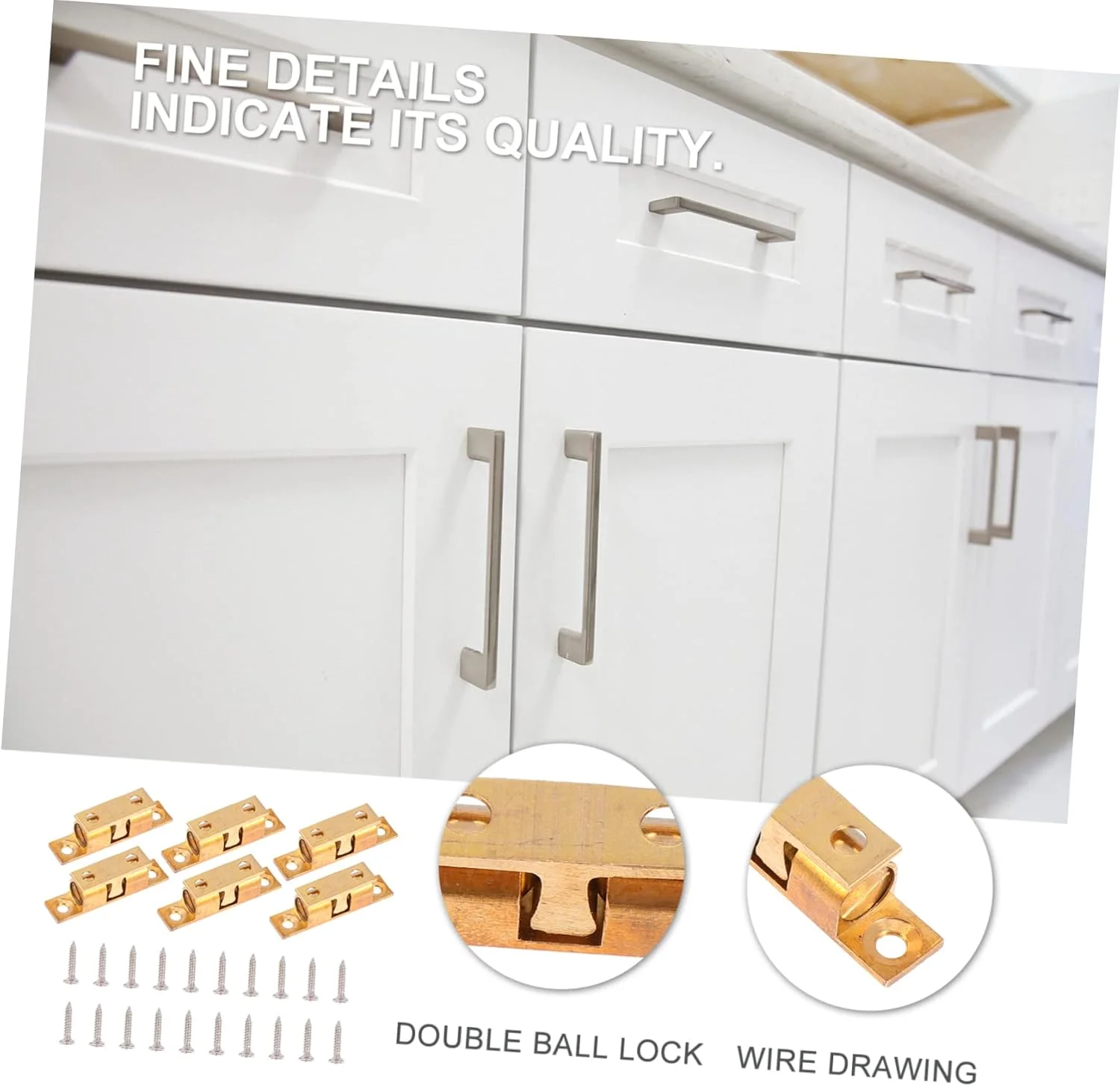 30 عدد قفل فنری درب کابینت، لوازم جانبی جواهرات، قطعات گیره درب، گیره مبلمان، گیره دو طرفه کابینت، گیره دو غلتکی، سخت افزارهای گیره درب فنری