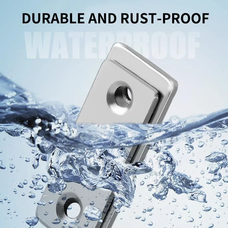 بسته 3 عددی قفل مغناطیسی کابینت، قفل درب مغناطیسی فوق العاده نازک با چسب و پیچ، بست های مغناطیسی درب کابینت برای کشو، کمد، درب کشویی، مناسب برای آشپزخانه، اتاق خواب، نقره ای