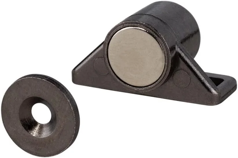 مگنت درب کابینت، استاپر درب مبلمان، قفل آهنربایی نئودیمیوم فوق العاده قوی (رنگ: نقره ای)