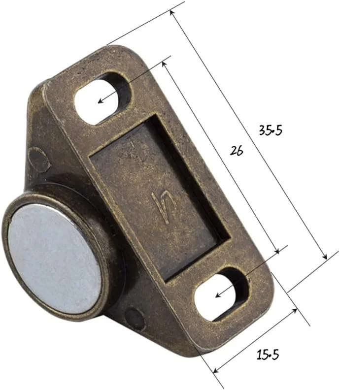 مگنت درب کابینت، استاپر درب مبلمان، قفل آهنربایی نئودیمیوم فوق العاده قوی (رنگ: نقره ای) مگنت درب کابینت، استاپر درب مبلمان، قفل آهنربایی نئودیمیوم فوق العاده قوی (رنگ: نقره ای)