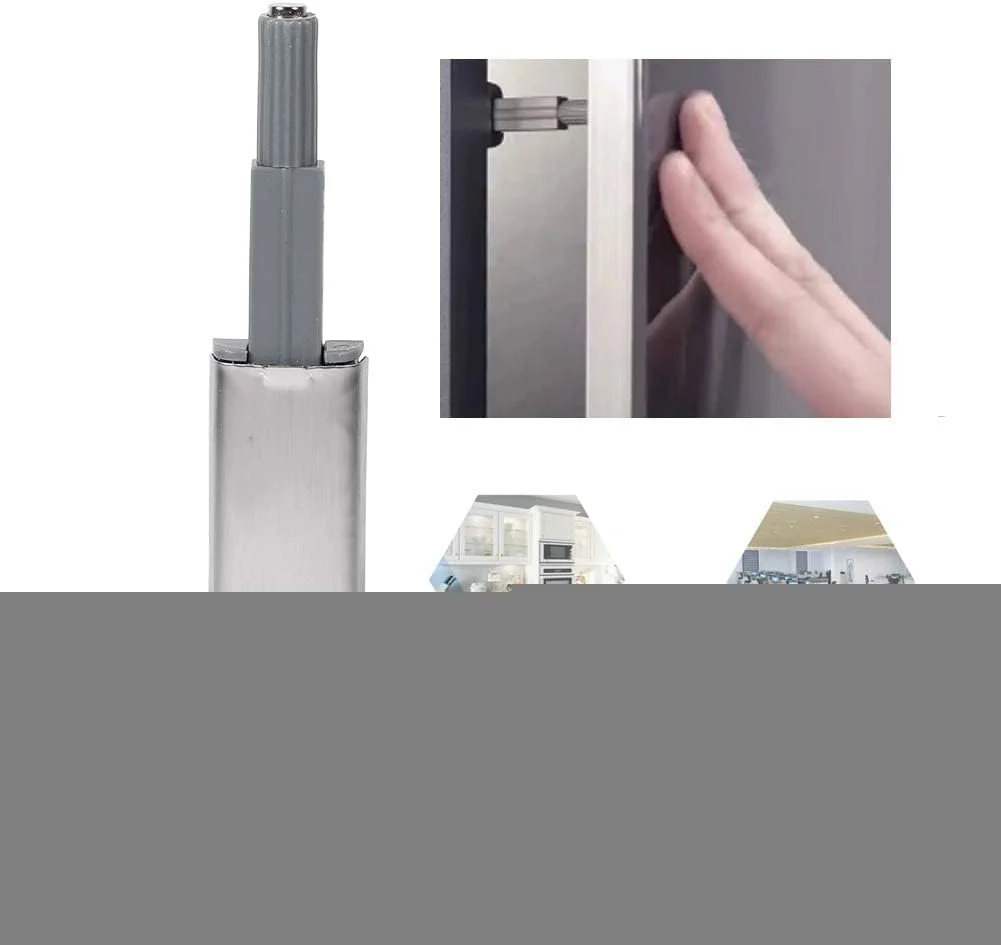 سیستم باز کردن فشاری درب کابینت و کشو April Gifts، بدنه استیل ضد زنگ، 3 عددی، لولا و دمپر برای مبلمان کابینت کشو (2#)