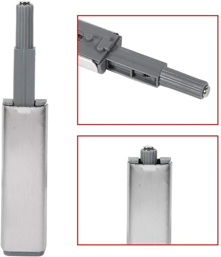 سیستم باز کردن فشاری درب کابینت و کشو April Gifts، بدنه استیل ضد زنگ، 3 عددی، لولا و دمپر برای مبلمان کابینت کشو (2#)