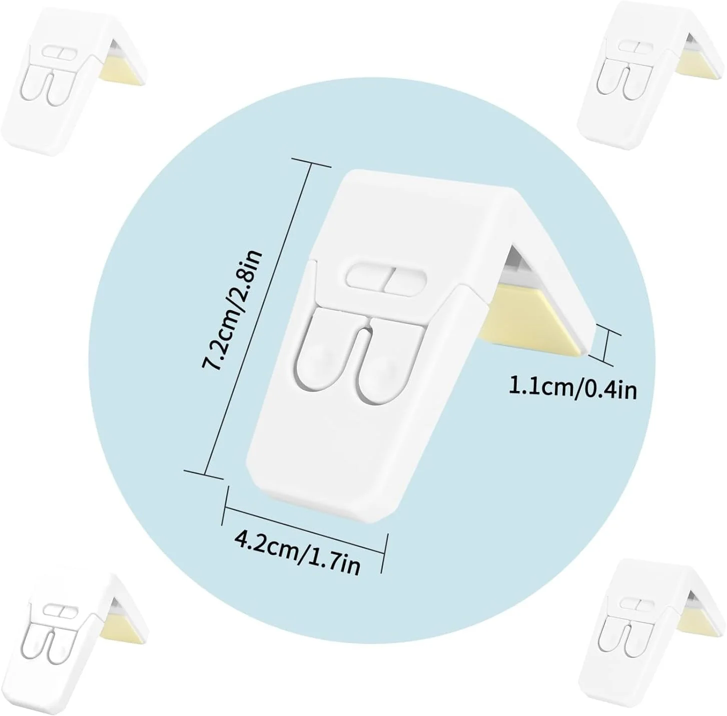 قفل کابینت کودک، بسته 8 عددی قفل ایمنی کودک برای کابینت ها قفل های ایمنی کودک قفل های کشویی نوع زاویه دار با چسب قوی برای کشوها، درها، کابینت ها (سفید) قفل کابینت کودک، بسته 8 عددی قفل ایمنی کودک برای کابینت ها قفل های ایمنی کودک قفل های کشویی نوع زاویه دار با چسب قوی برای کشوها، درها، کابینت ها (سفید)