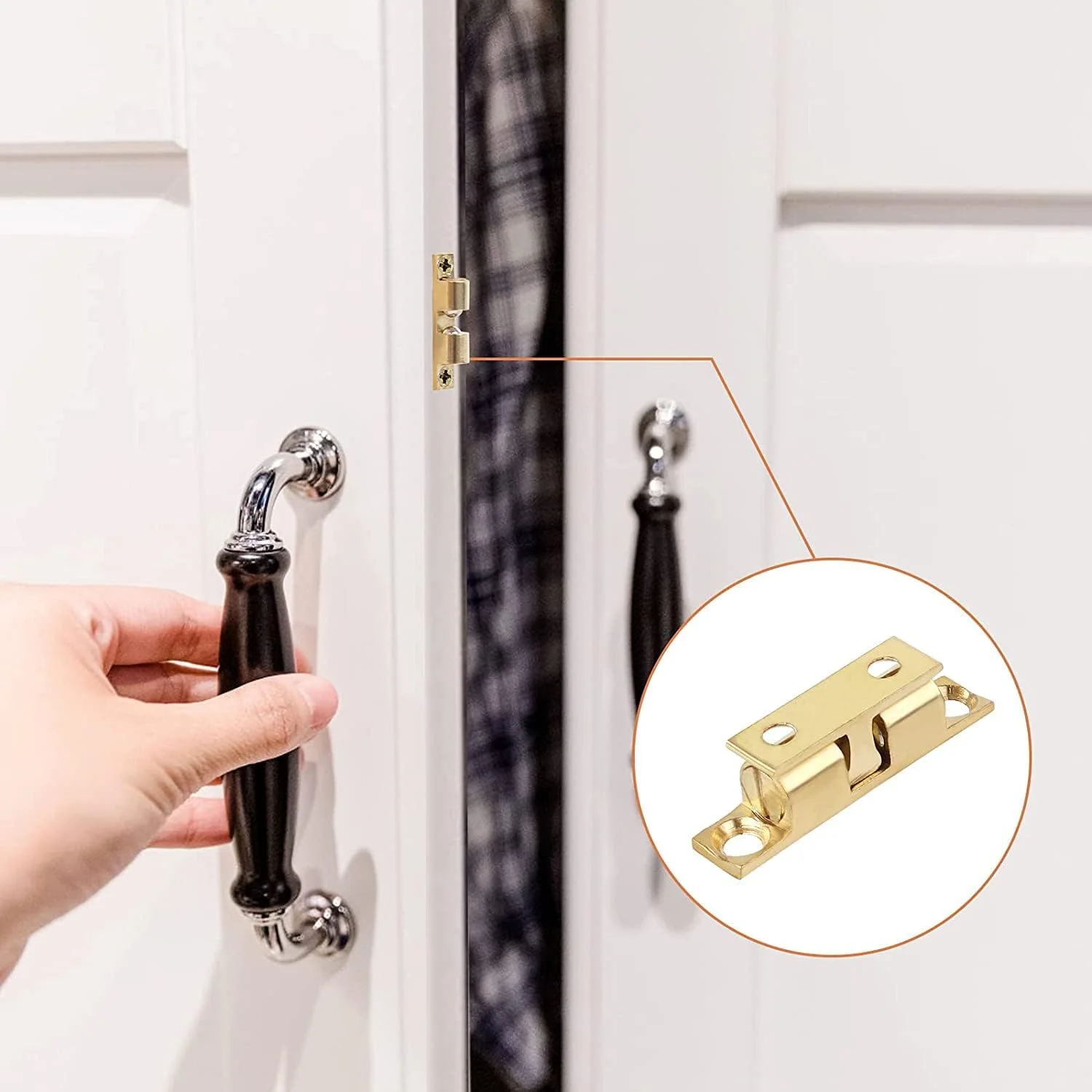 بسته 15 عددی قفل دو توپی Bubuyun، قفل مبلمان، گیره درب برنجی، قفل درب دو توپی غلطکی برنجی با پیچ برای درب کابینت (32 x 6.5 میلی متر) بسته 15 عددی قفل دو توپی Bubuyun، قفل مبلمان، گیره درب برنجی، قفل درب دو توپی غلطکی برنجی با پیچ برای درب کابینت (32 x 6.5 میلی متر)