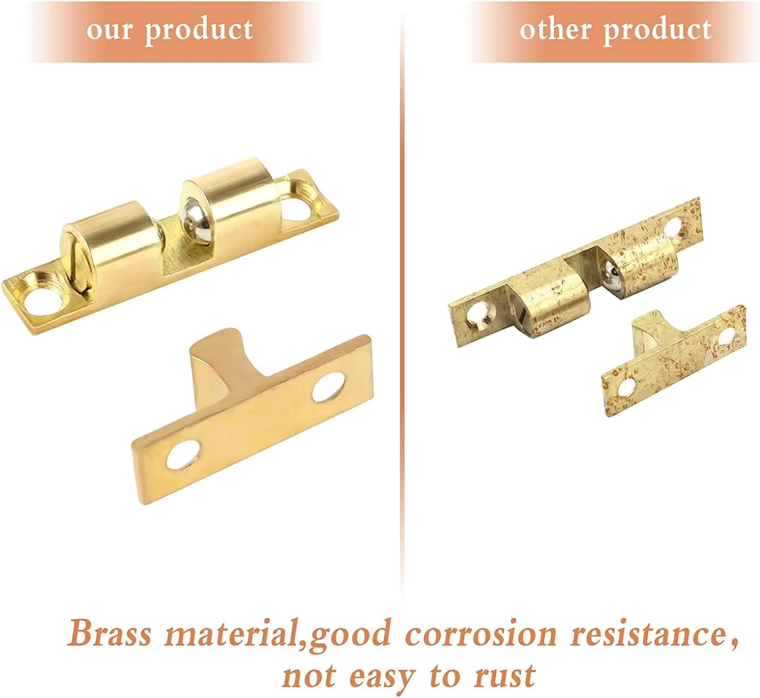 بسته 15 عددی قفل دو توپی Bubuyun، قفل مبلمان، گیره درب برنجی، قفل درب دو توپی غلطکی برنجی با پیچ برای درب کابینت (32 x 6.5 میلی متر) بسته 15 عددی قفل دو توپی Bubuyun، قفل مبلمان، گیره درب برنجی، قفل درب دو توپی غلطکی برنجی با پیچ برای درب کابینت (32 x 6.5 میلی متر)