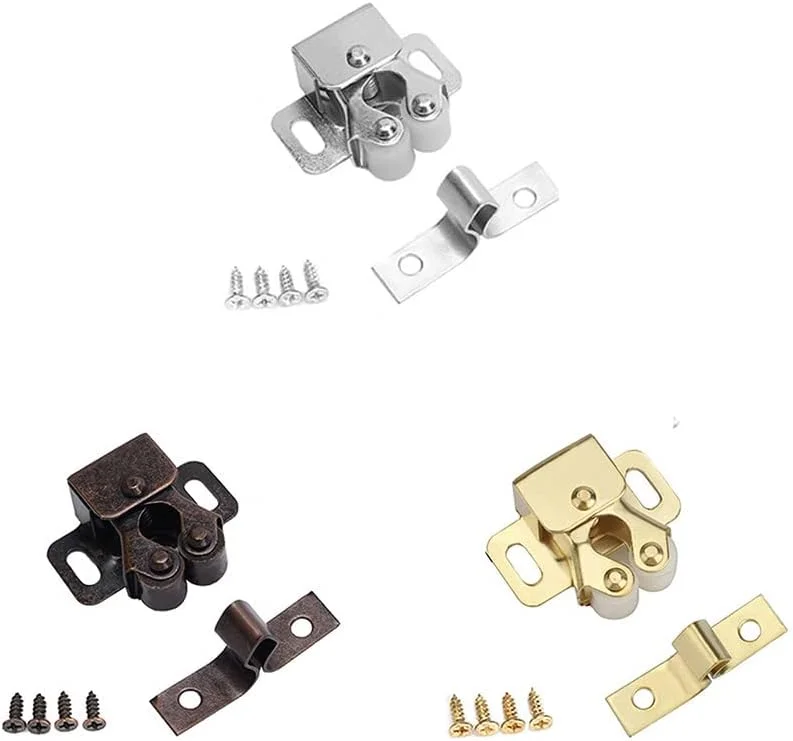 BE-TOOL 10 عدد قفل درب، قفل دو غلتکی کابینت، قفل درب برای کمد مبلمان (برنزی) BE-TOOL 10 عدد قفل درب، قفل دو غلتکی کابینت، قفل درب برای کمد مبلمان (برنزی)