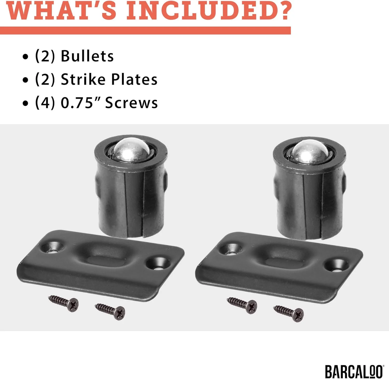 سخت افزار توپی درب بارکالو برای کمد یا کابینت، بسته 2 عددی مشکی