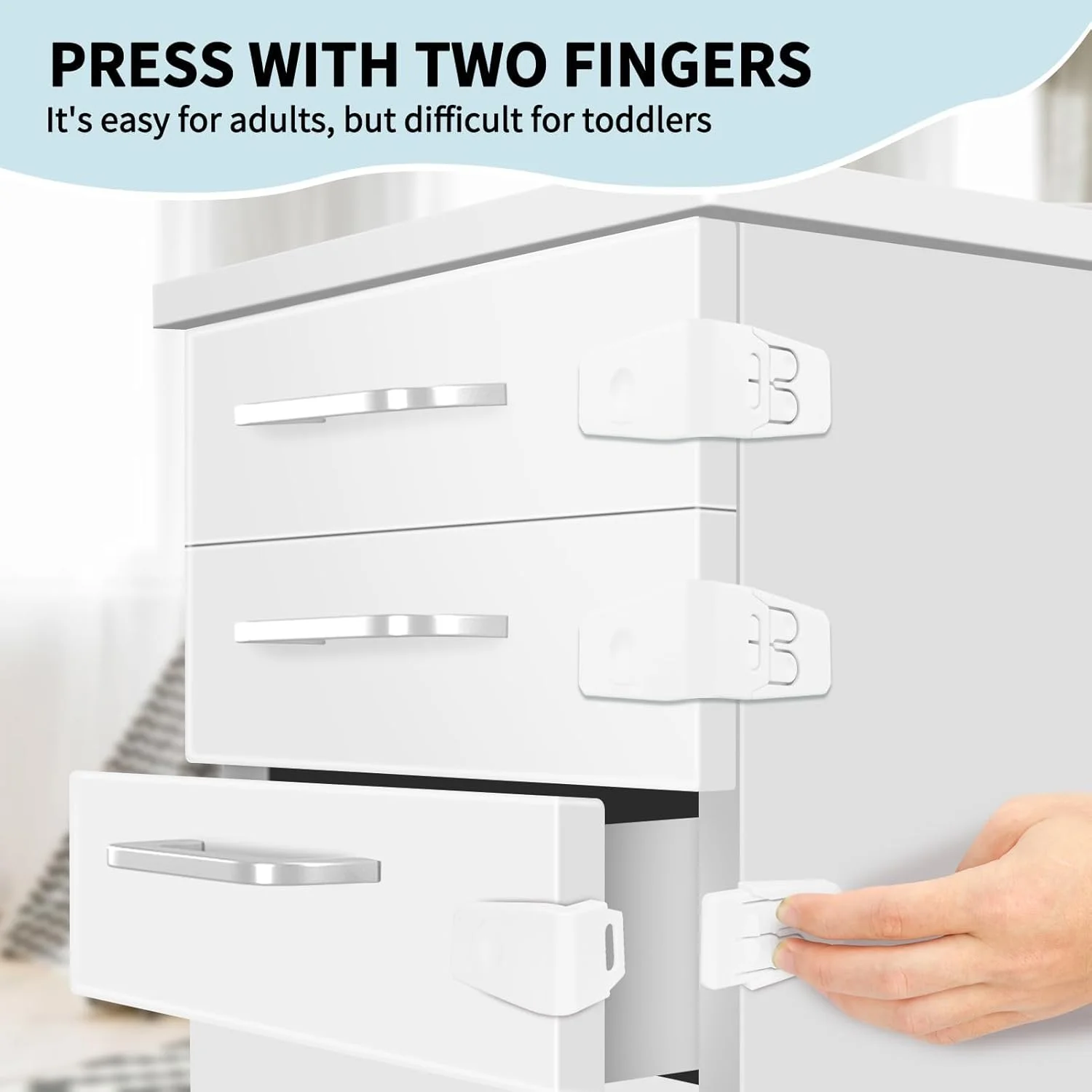 قفل کابینت کودک آزون، 4 عدد قفل ایمن کشو، قفل کشو زاویه دار ضد کودک، قفل ایمنی کودک برای کابینت، قفل گوشه ای ضد کودک دکمه دوتایی با چسب قوی برای کابینت قفل کابینت کودک آزون، 4 عدد قفل ایمن کشو، قفل کشو زاویه دار ضد کودک، قفل ایمنی کودک برای کابینت، قفل گوشه ای ضد کودک دکمه دوتایی با چسب قوی برای کابینت