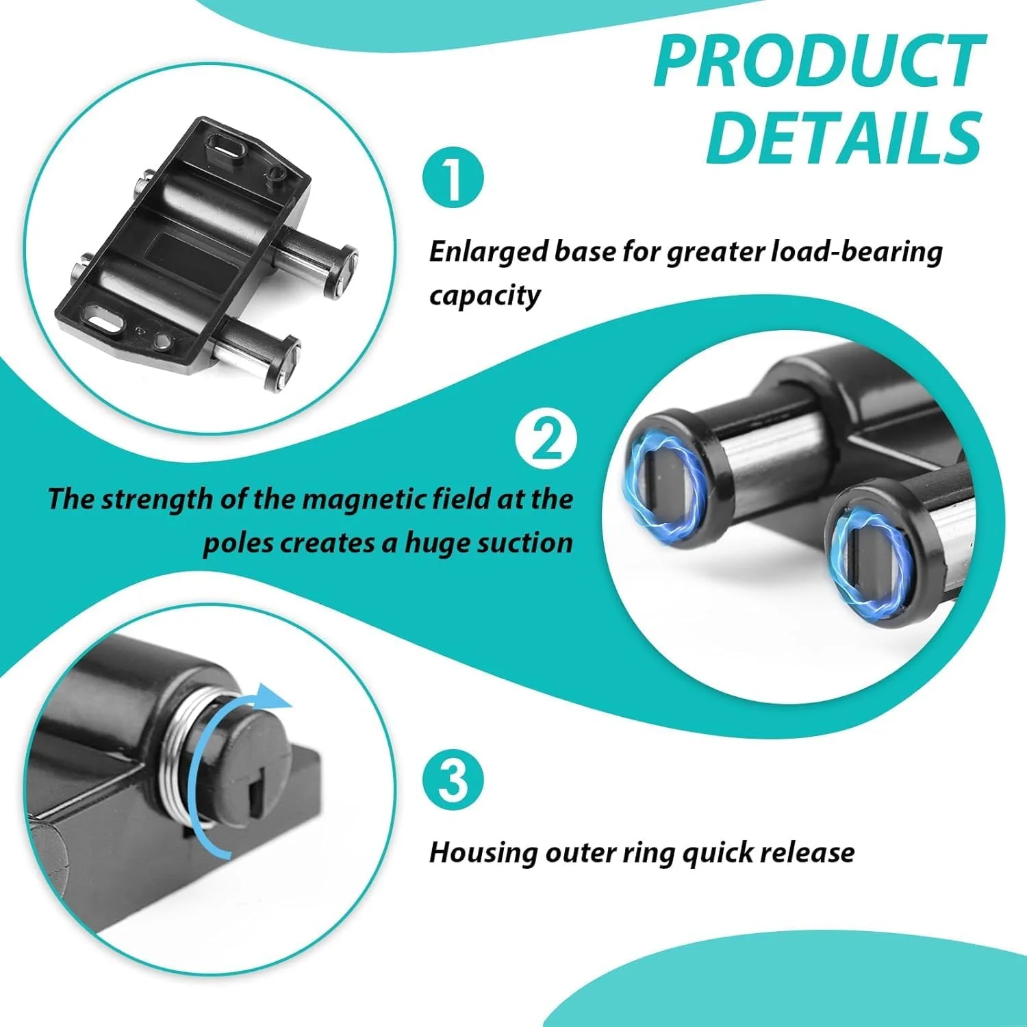 قفل فشاری درب کابینت Azonee بسته 4 عددی، قفل لمسی مغناطیسی، بست مغناطیسی درب، قفل مغناطیسی کشو کابینت برای کمد، آشپزخانه، درب حمام قفل فشاری درب کابینت Azonee بسته 4 عددی، قفل لمسی مغناطیسی، بست مغناطیسی درب، قفل مغناطیسی کشو کابینت برای کمد، آشپزخانه، درب حمام