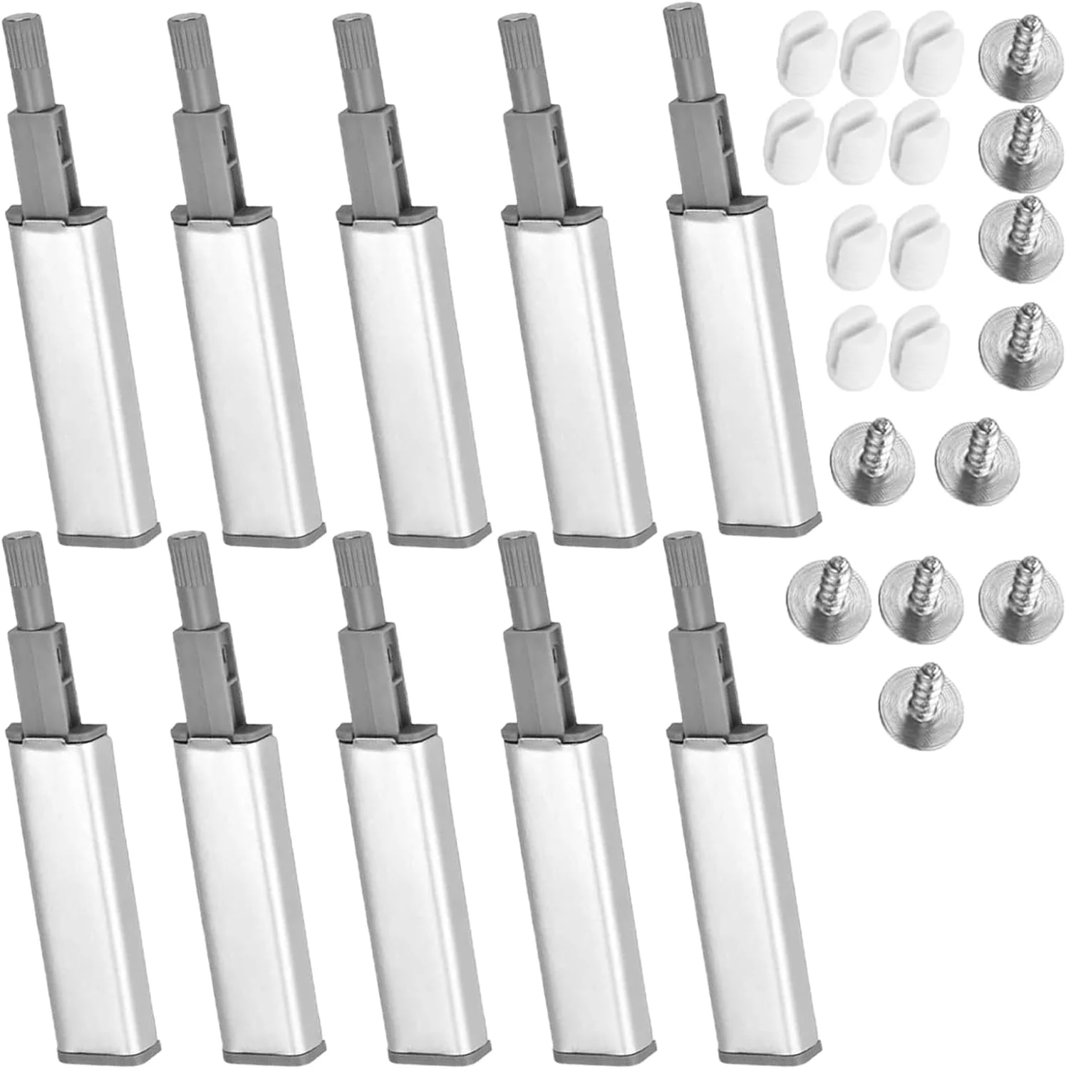 آنهوئر بسته 10 عددی بازکننده فشاری درب، بازکننده درب کابینت، درب کمد، کشو مبلمان، گیره مغناطیسی درب کمد، ضربه گیر درب کابینت، گیره فنری کابینت به همراه پیچ آنهوئر بسته 10 عددی بازکننده فشاری درب، بازکننده درب کابینت، درب کمد، کشو مبلمان، گیره مغناطیسی درب کمد، ضربه گیر درب کابینت، گیره فنری کابینت به همراه پیچ