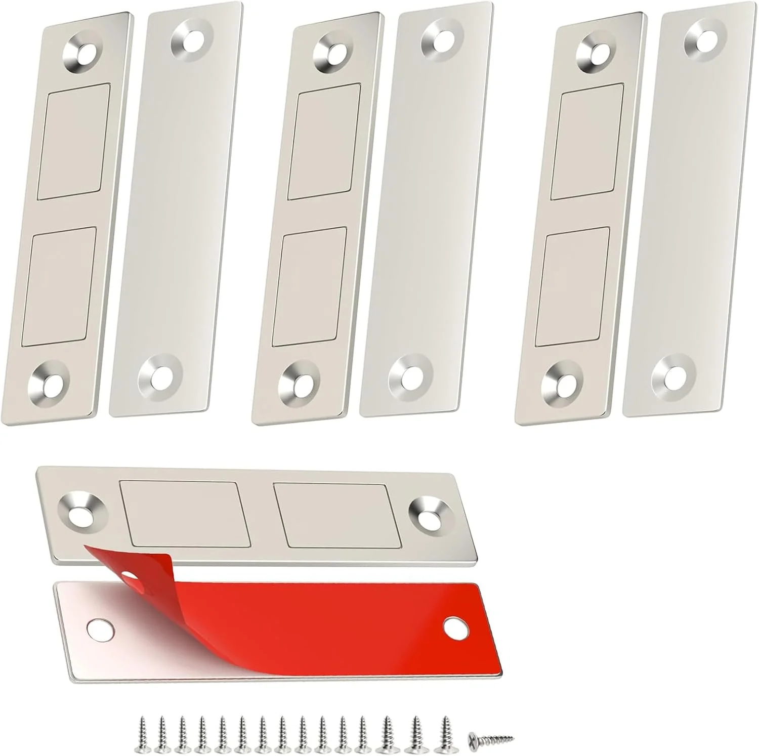 بسته 4 عددی مگنت های آهنربایی Anhoer، دو آهنربا فوق العاده قوی و نازک، مگنت های درب فوق العاده نازک، مگنت های خود چسب کابینت برای بستن درب های کابینت مبلمان بسته 4 عددی مگنت های آهنربایی Anhoer، دو آهنربا فوق العاده قوی و نازک، مگنت های درب فوق العاده نازک، مگنت های خود چسب کابینت برای بستن درب های کابینت مبلمان