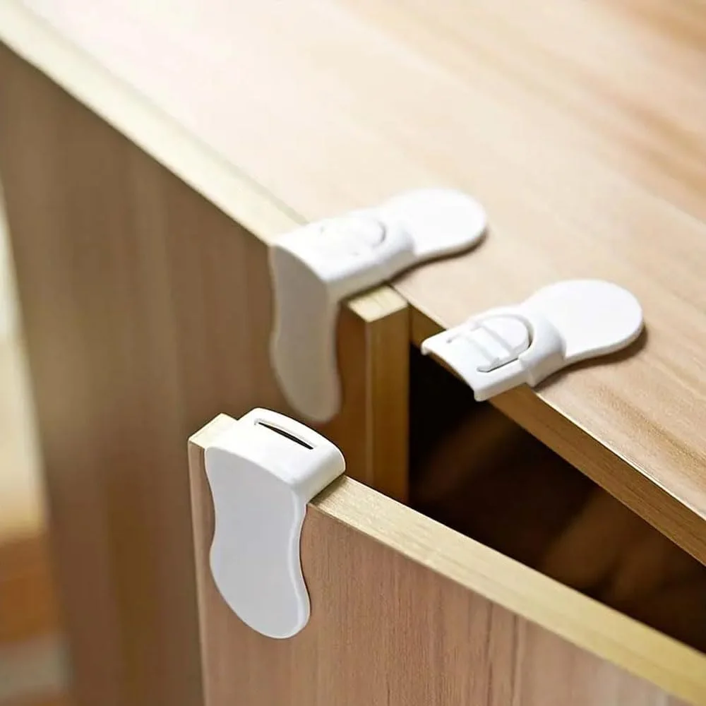 قفل ایمنی کابینت کودک AnnuoYi، مناسب برای قفل کردن کابینت ها و کشوها، حمام ها، یخچال ها و غیره. دارای چسب خودکار برای نصب آسان، بدون نیاز به سوراخ کاری (بسته 4 عددی) قفل ایمنی کابینت کودک AnnuoYi، مناسب برای قفل کردن کابینت ها و کشوها، حمام ها، یخچال ها و غیره. دارای چسب خودکار برای نصب آسان، بدون نیاز به سوراخ کاری (بسته 4 عددی)