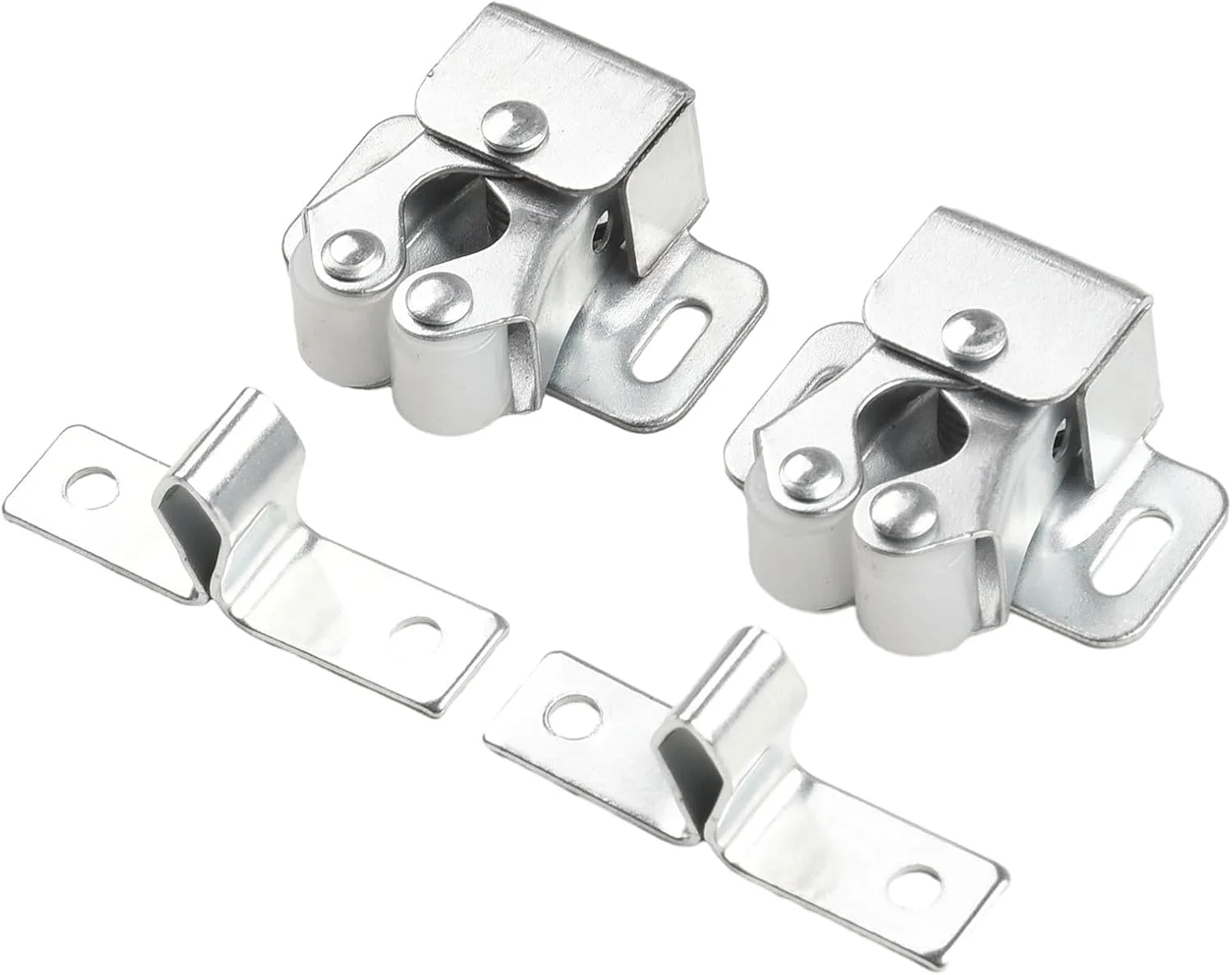 بسته 6 عددی قفل کابینت دو غلتکی Anhoer با پیچ، مناسب برای درب کمد، درب کابینت، نقره ای بسته 6 عددی قفل کابینت دو غلتکی Anhoer با پیچ، مناسب برای درب کمد، درب کابینت، نقره ای