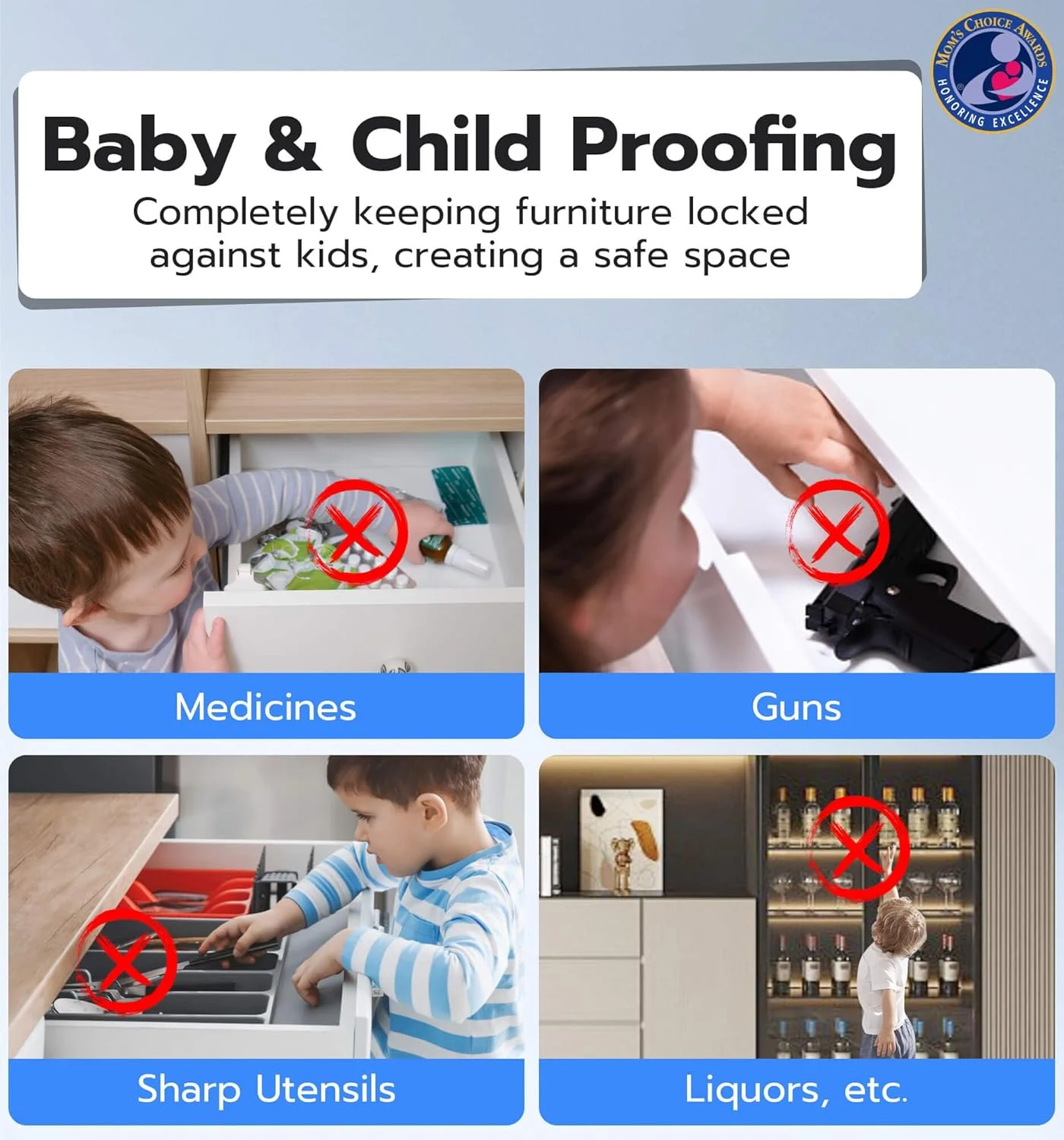 قفل هوشمند کابینت Anweller، قفل کشوی الکترونیکی دیجیتال RFID بلوتوثی مغناطیسی بدون کلید مخفی بدون نیاز به سوراخکاری برای ایمنی کودک، کمد، قفسه مشروبات الکلی و کابینت پرونده (سفید)