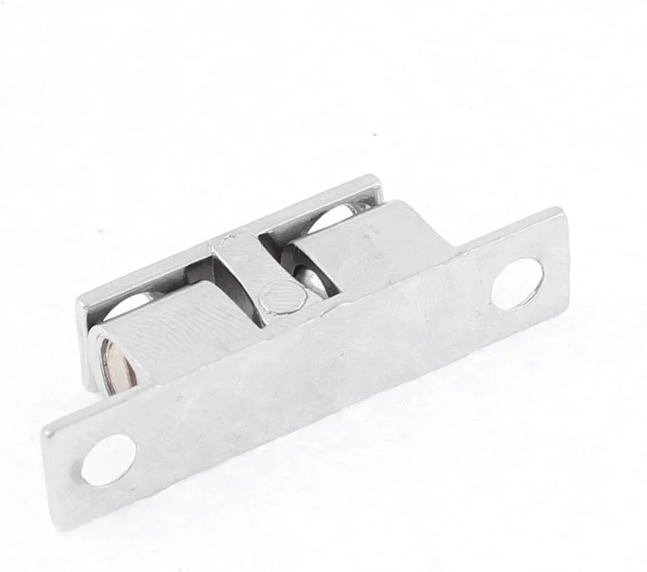 Aexit سخت افزار مبلمان (جابجایی مواد) درب کابینت توپ دوبل غلطکی قفل 40mm x 9mm نقره ای