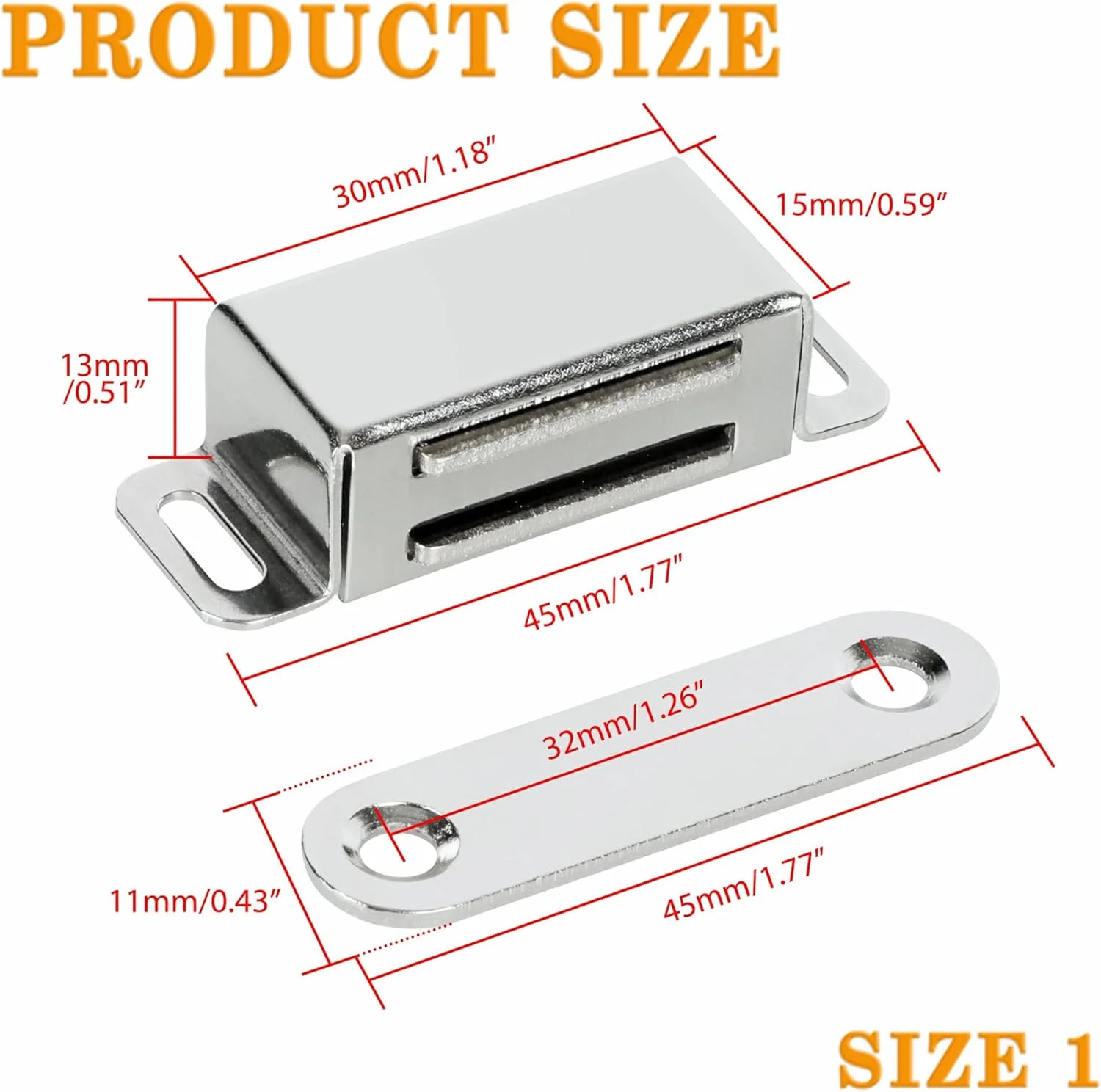 مگنت کابینت Alise، مگنت درب با آهنربای قوی برای کابینت، درب کمد، بست های سخت افزاری نزدیکتر، بست های استیل ضد زنگ برای کشوهای کمد آشپزخانه، کروم (بسته 4 عددی) مگنت کابینت Alise، مگنت درب با آهنربای قوی برای کابینت، درب کمد، بست های سخت افزاری نزدیکتر، بست های استیل ضد زنگ برای کشوهای کمد آشپزخانه، کروم (بسته 4 عددی)