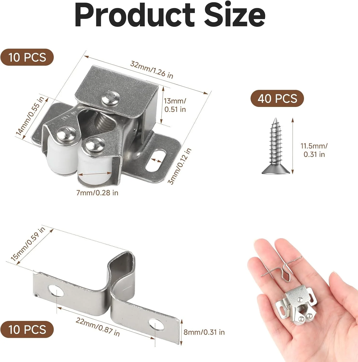 ست قفل درب کابینت نیکلی AHRLIC شامل 10 عدد، بست کمد و کابینت بادوام به همراه پیچ های نصب، آبکاری چند لایه، مقاوم در برابر زنگ زدگی و خوردگی، باز و بسته شدن روان، ایده آل برای مبلمان منزل ست قفل درب کابینت نیکلی AHRLIC شامل 10 عدد، بست کمد و کابینت بادوام به همراه پیچ های نصب، آبکاری چند لایه، مقاوم در برابر زنگ زدگی و خوردگی، باز و بسته شدن روان، ایده آل برای مبلمان منزل