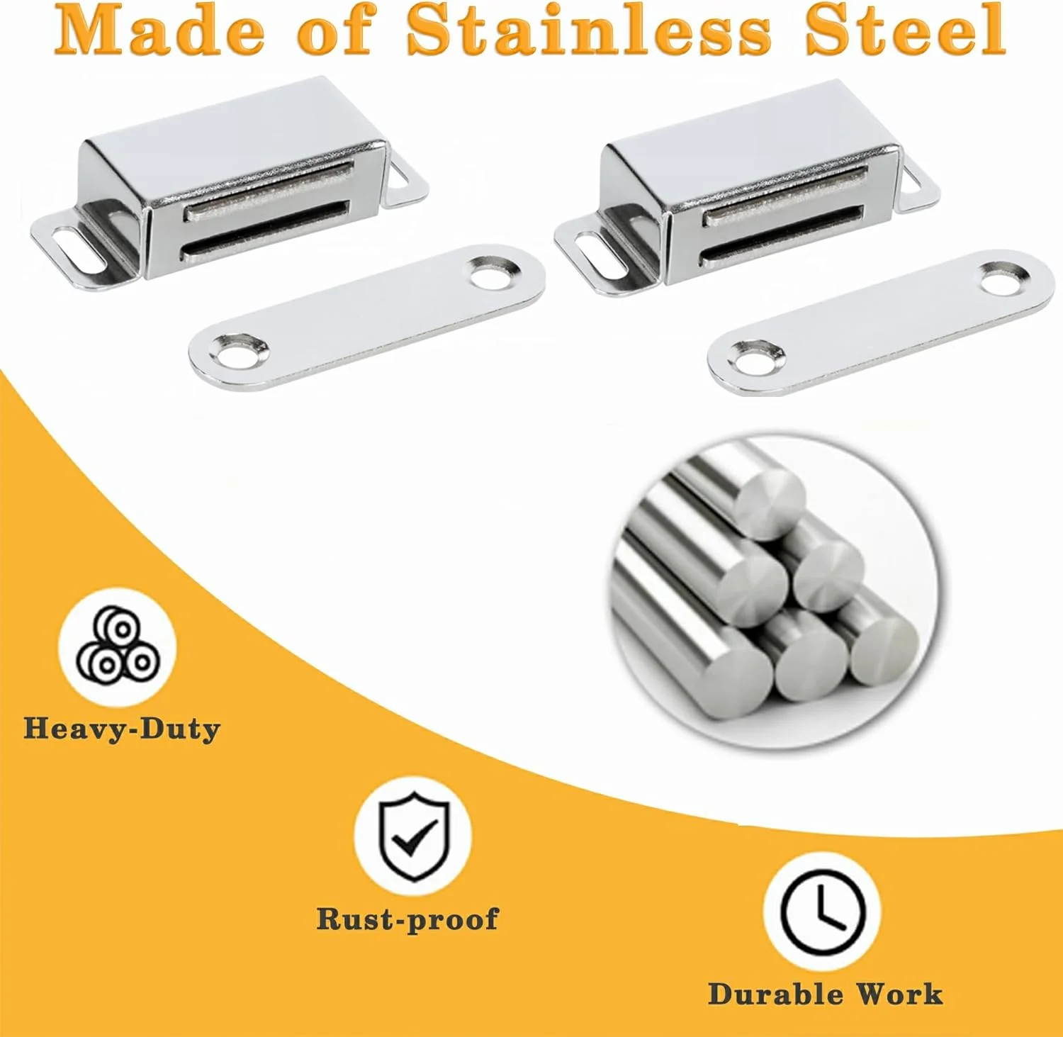 مگنت کابینت Alise، مگنت درب با آهنربای قوی برای کابینت، درب کمد، بست های سخت افزاری نزدیکتر، بست های استیل ضد زنگ برای کشوهای کمد آشپزخانه، کروم (بسته 4 عددی) مگنت کابینت Alise، مگنت درب با آهنربای قوی برای کابینت، درب کمد، بست های سخت افزاری نزدیکتر، بست های استیل ضد زنگ برای کشوهای کمد آشپزخانه، کروم (بسته 4 عددی)