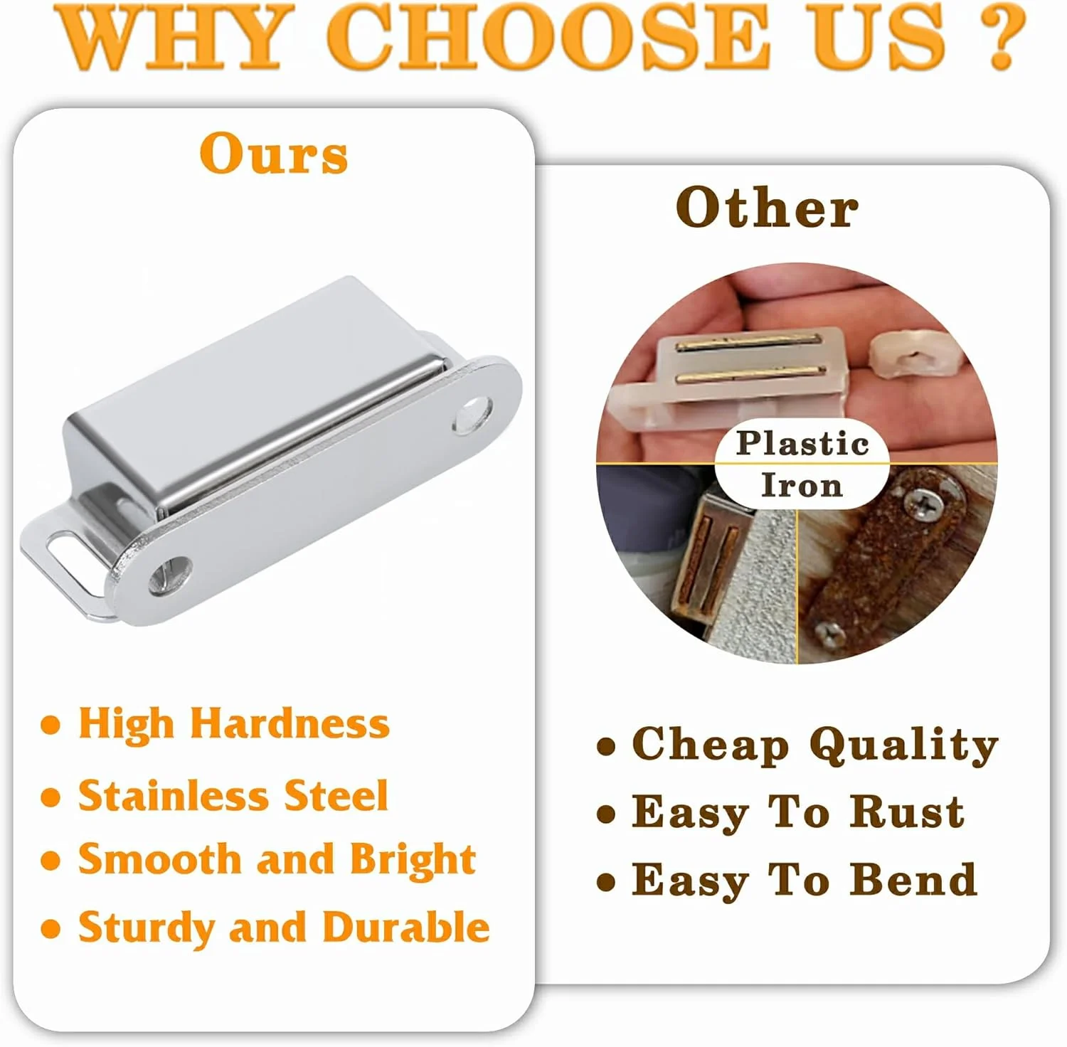 مگنت کابینت Alise، مگنت درب با آهنربای قوی برای کابینت، درب کمد، بست های سخت افزاری نزدیکتر، بست های استیل ضد زنگ برای کشوهای کمد آشپزخانه، کروم (بسته 4 عددی) مگنت کابینت Alise، مگنت درب با آهنربای قوی برای کابینت، درب کمد، بست های سخت افزاری نزدیکتر، بست های استیل ضد زنگ برای کشوهای کمد آشپزخانه، کروم (بسته 4 عددی)