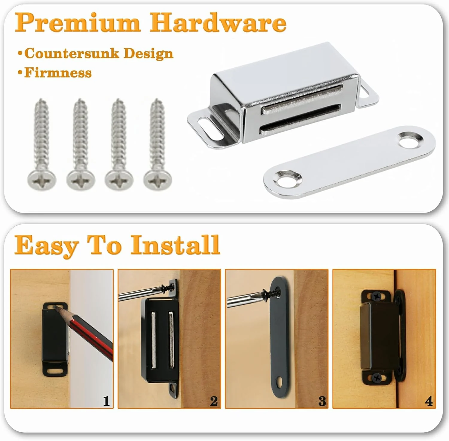 مگنت کابینت Alise، مگنت درب با آهنربای قوی برای کابینت، درب کمد، بست های سخت افزاری نزدیکتر، بست های استیل ضد زنگ برای کشوهای کمد آشپزخانه، کروم (بسته 4 عددی) مگنت کابینت Alise، مگنت درب با آهنربای قوی برای کابینت، درب کمد، بست های سخت افزاری نزدیکتر، بست های استیل ضد زنگ برای کشوهای کمد آشپزخانه، کروم (بسته 4 عددی)