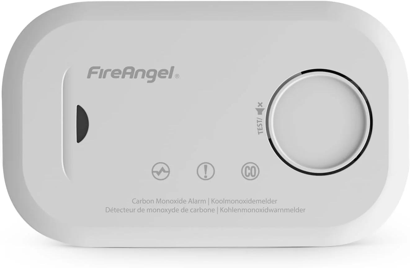 آشکارساز و زنگ هشدار مونوکسید کربن FireAngel FA6813-EUX10 FA6813 با باتری های قابل تعویض